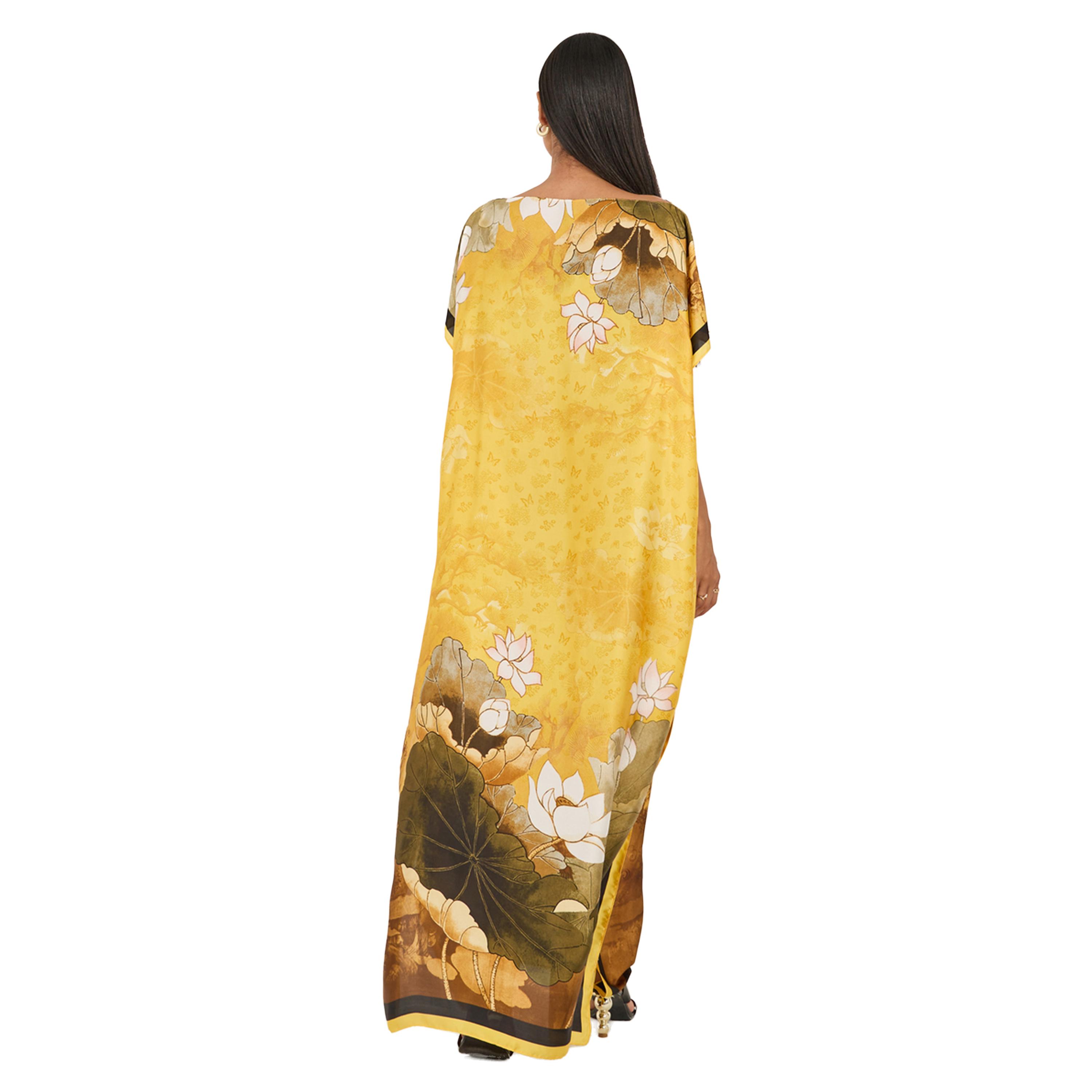 أميرة x ستايلي قفطان بطبعة زهور مع وشاح رأس-women-arabicclothing-kaftan-image-5