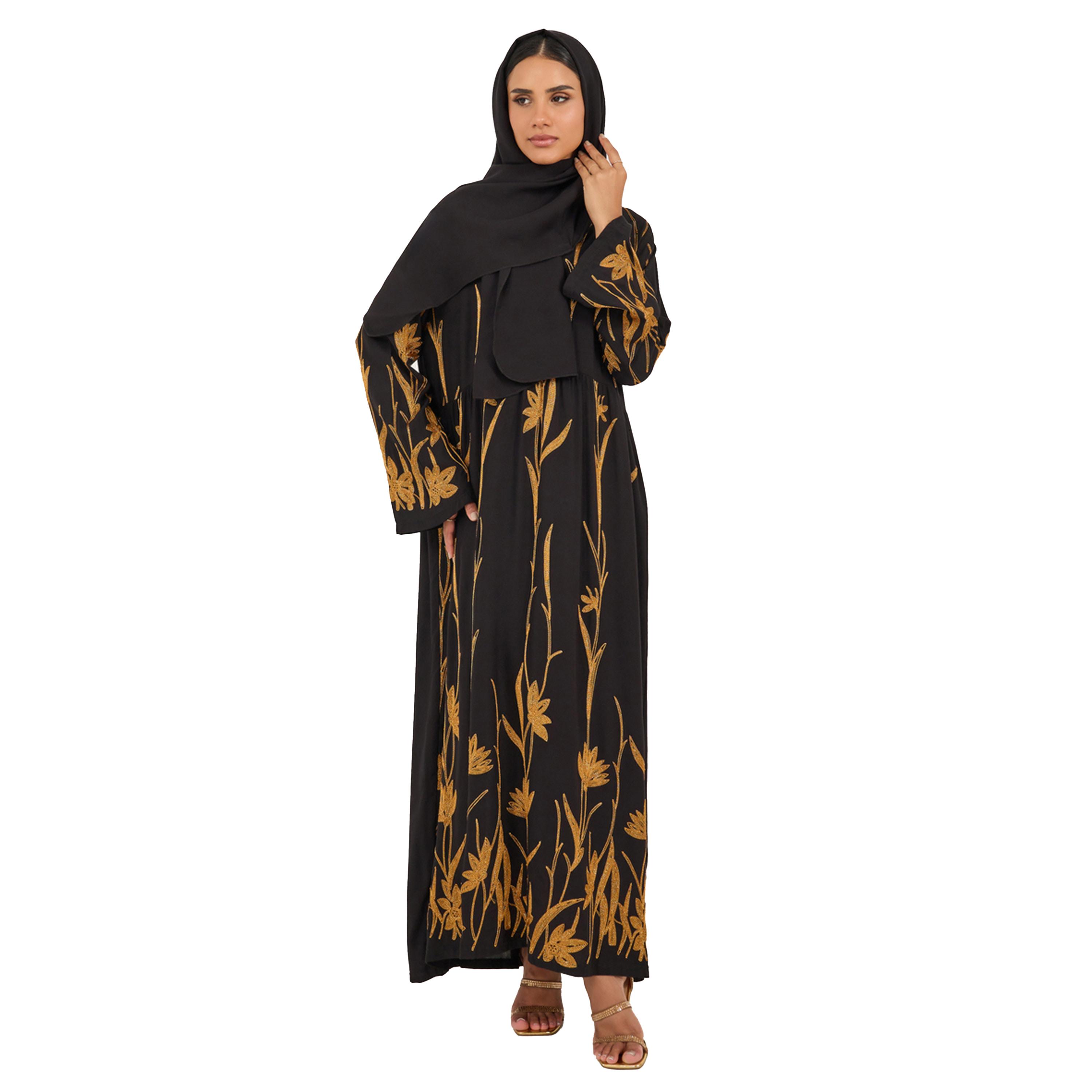 Styli All-Over Printed Collared A-Line Jalabiya-women-arabicclothing-jalabiyas-image-2
