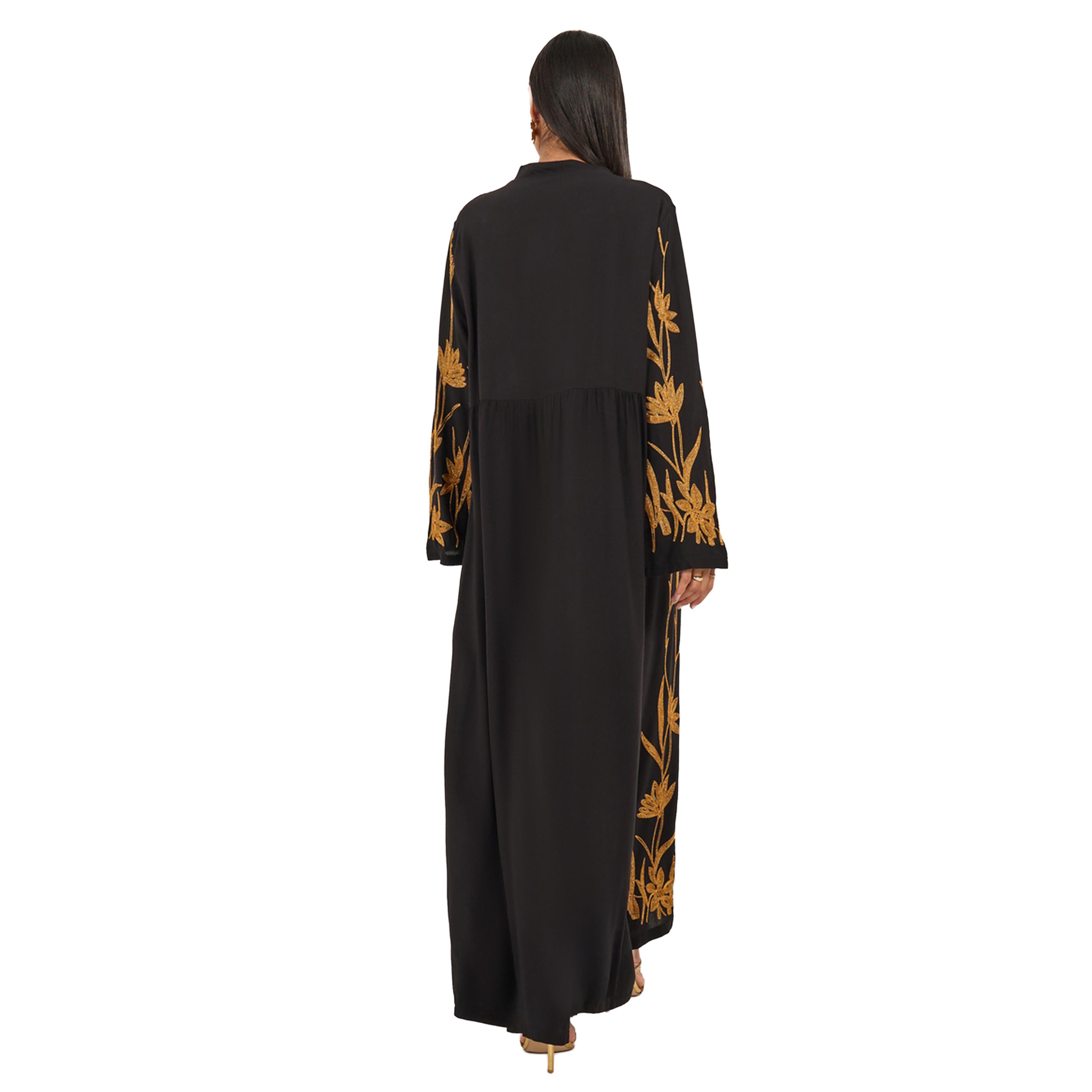 Styli All-Over Printed Collared A-Line Jalabiya-women-arabicclothing-jalabiyas-image-5