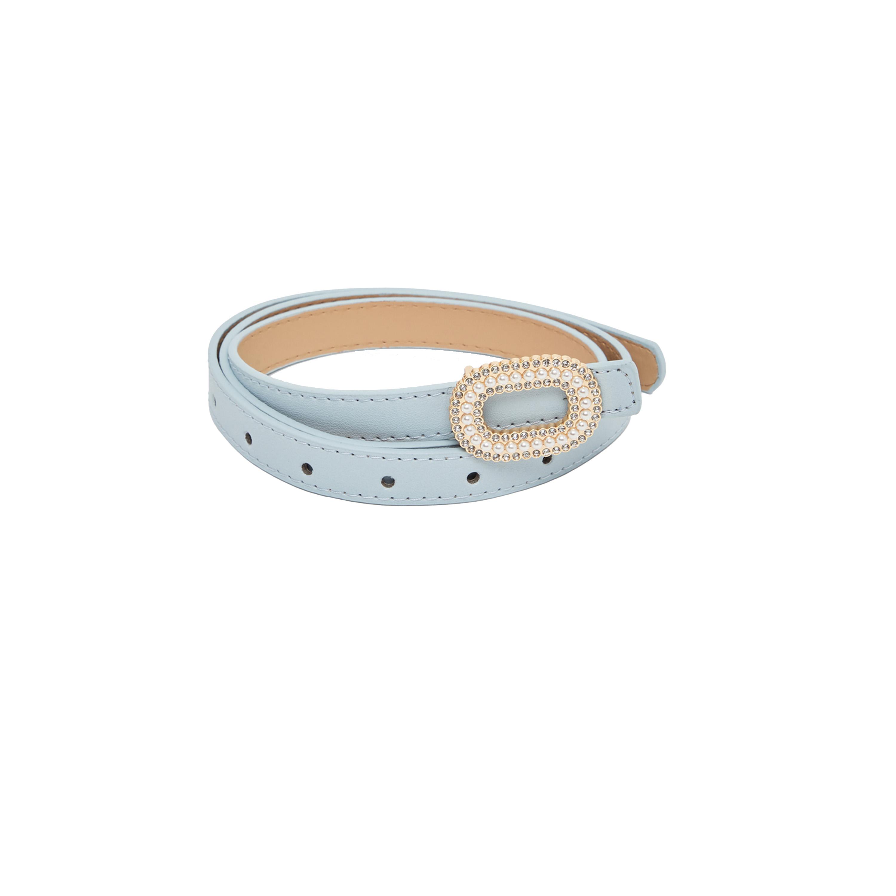 ستايلي -  حزام نسائي أزرق مزين بإبزيم-women-clothingaccessories-belts-image-1