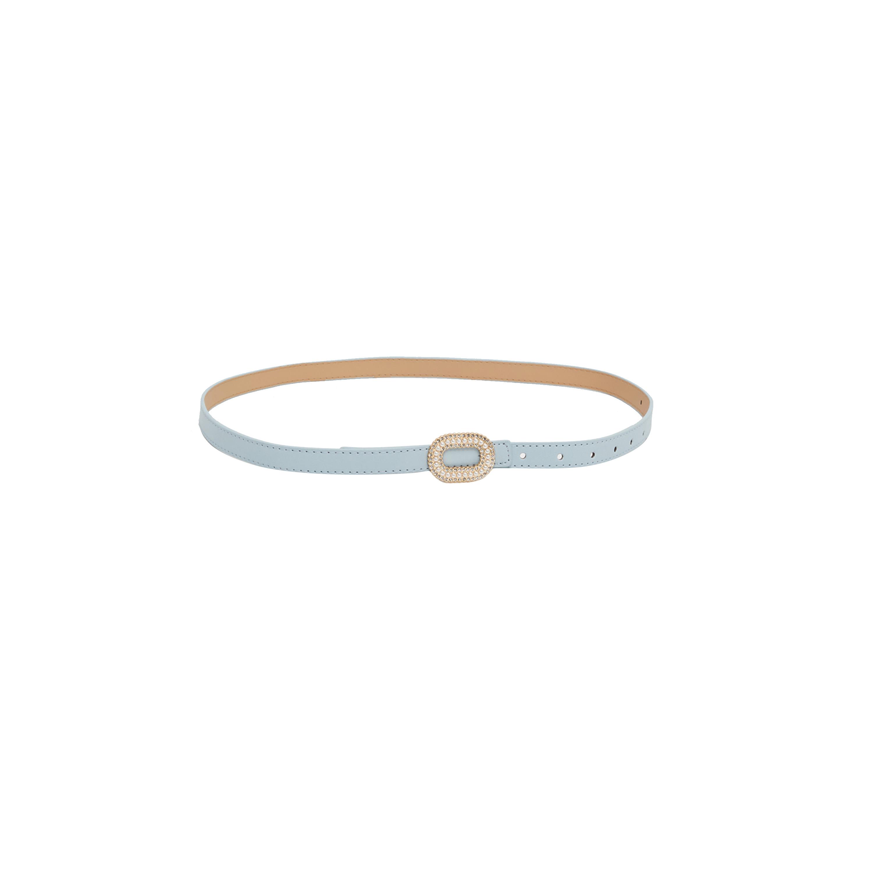 ستايلي -  حزام نسائي أزرق مزين بإبزيم-women-clothingaccessories-belts-image-2