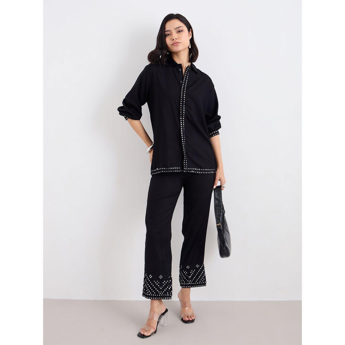 طقم منسق من بنطال وبلوزة طويلة-women-clothing-coordsets-image-1