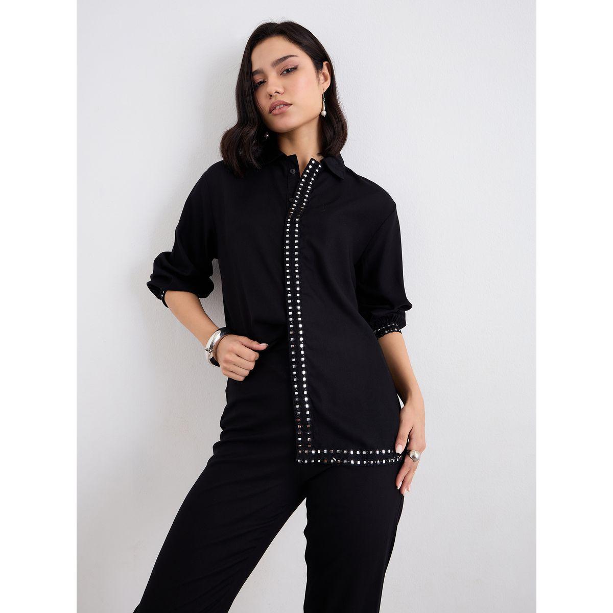 طقم منسق من بنطال وبلوزة طويلة-women-clothing-coordsets-image-5