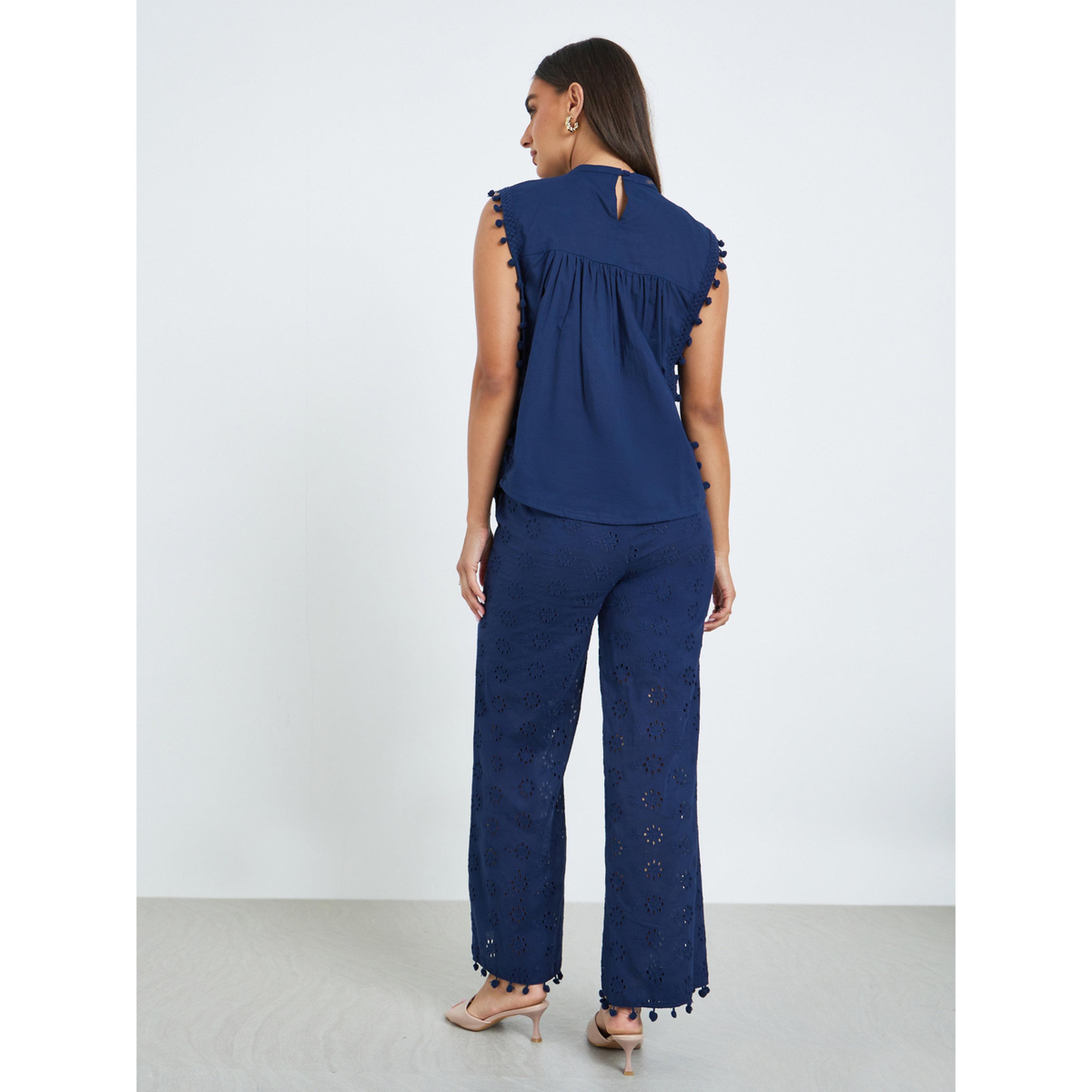 مجموعة نسائية بنمط توب وبنطال بأرجل واسعة-women-clothing-coordsets-image-5