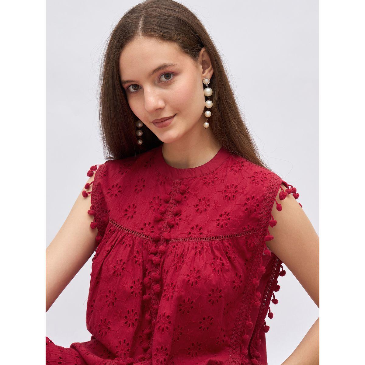 طقم من بنطال ووبلوزة شيفلي بدون أكمام-women-clothing-coordsets-image-4