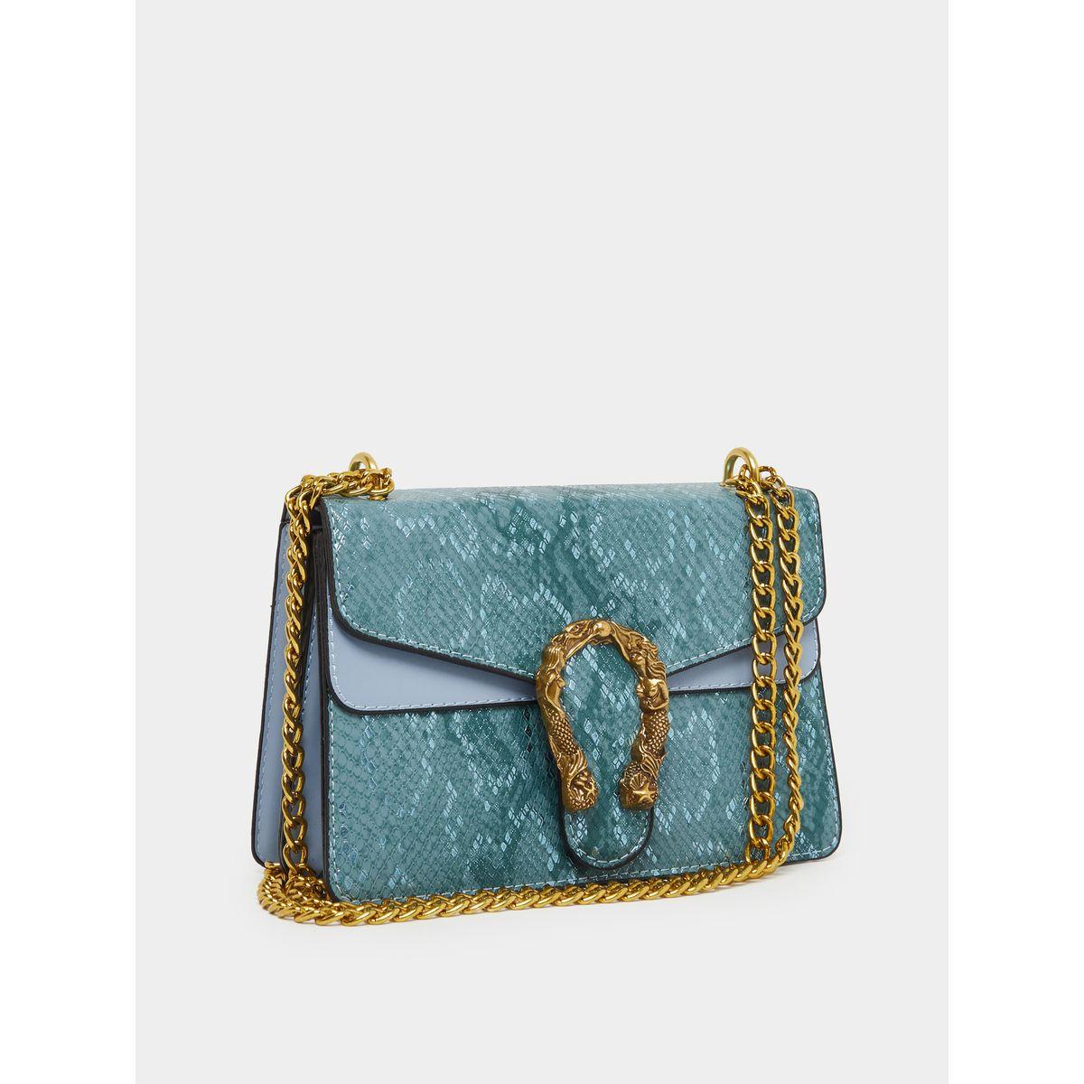 Styli Textured Shoulder Bag with Chain Strap-women-bagsandwallets-handbags-image-1