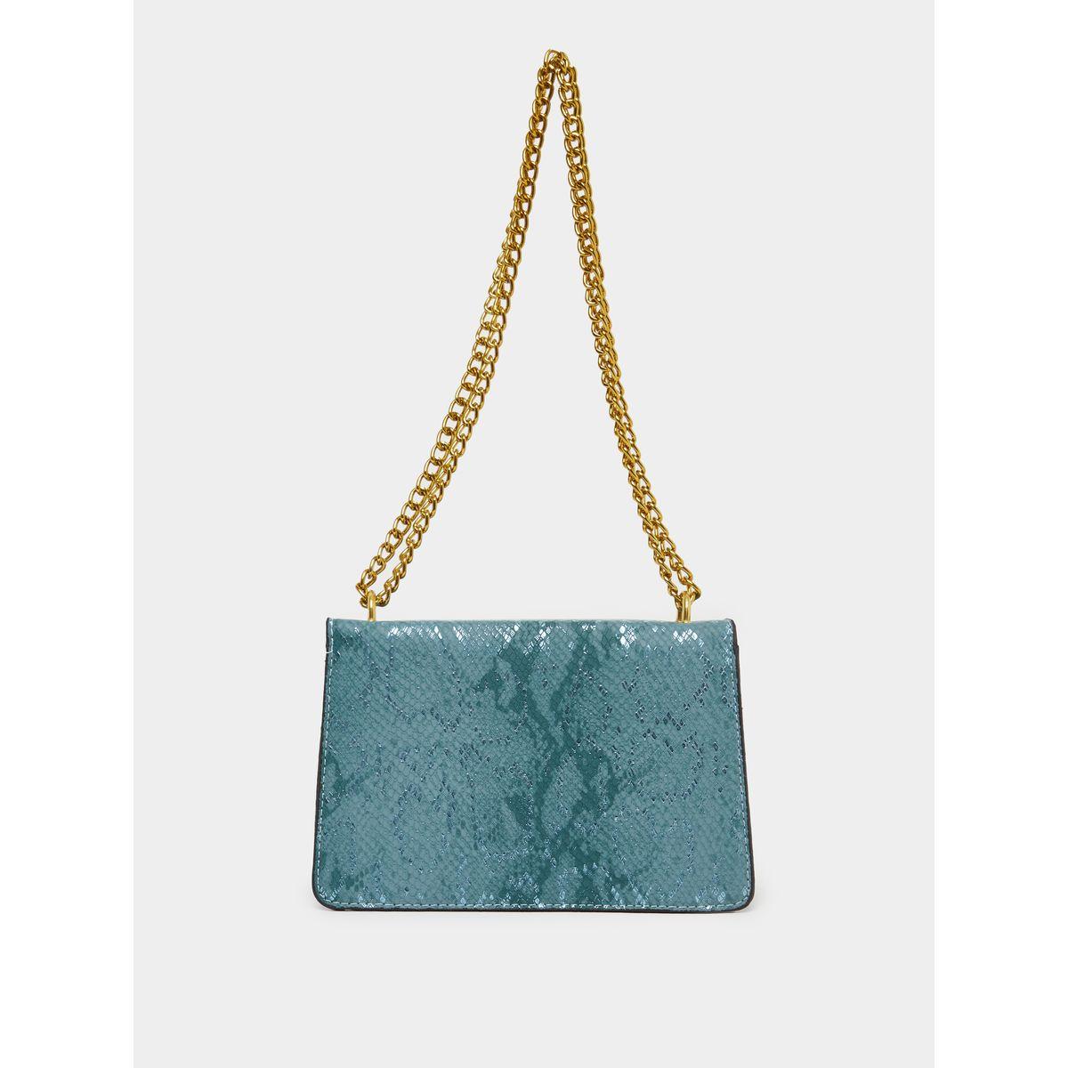 Styli Textured Shoulder Bag with Chain Strap-women-bagsandwallets-handbags-image-2
