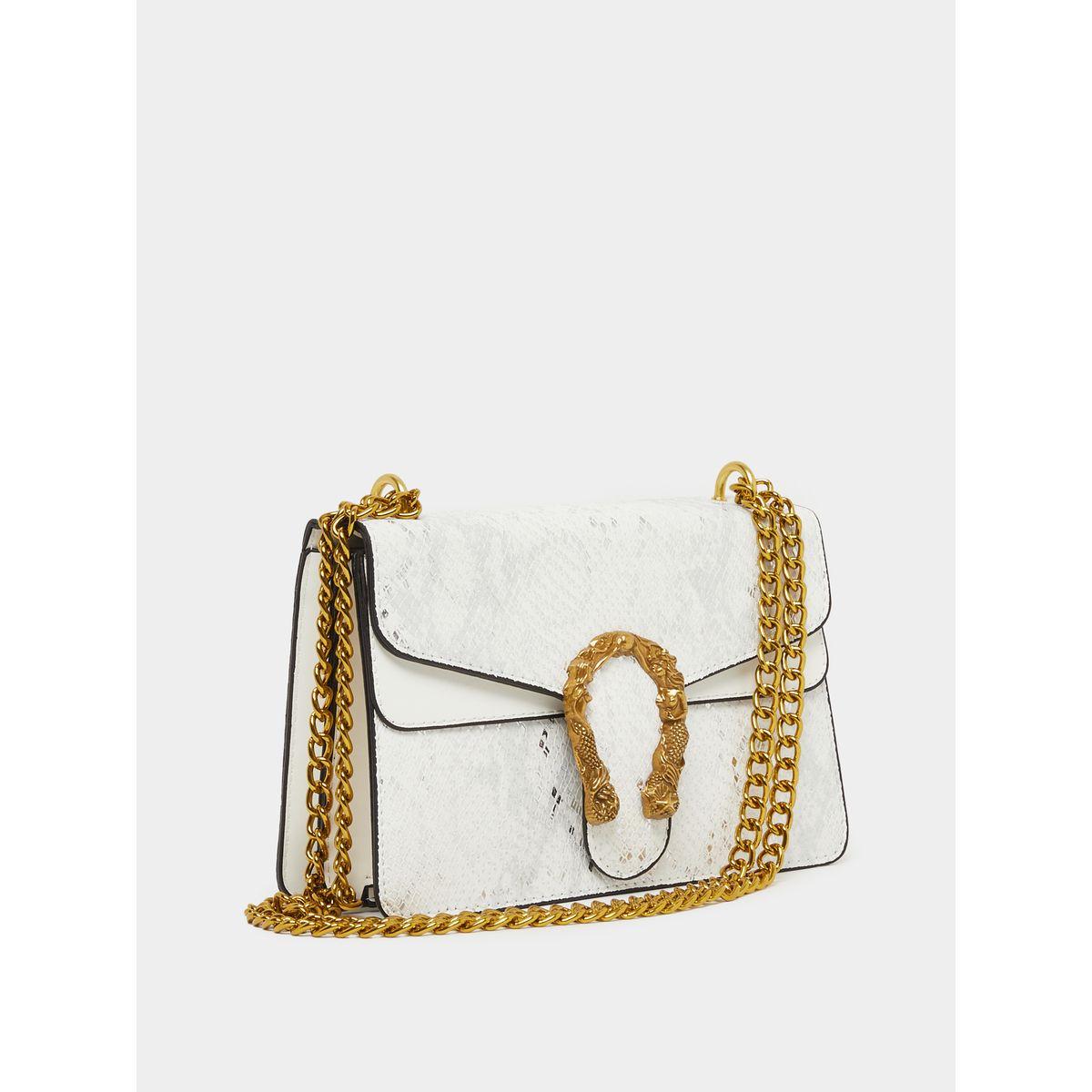 Styli Textured Shoulder Bag with Chain Strap-women-bagsandwallets-handbags-image-1
