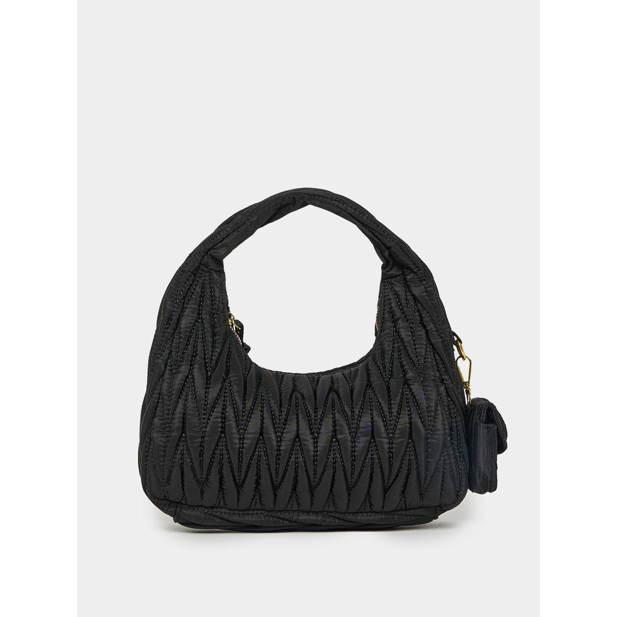 Styli Quilted Hobo Bag with Zip Closure-women-bagsandwallets-handbags-image-2
