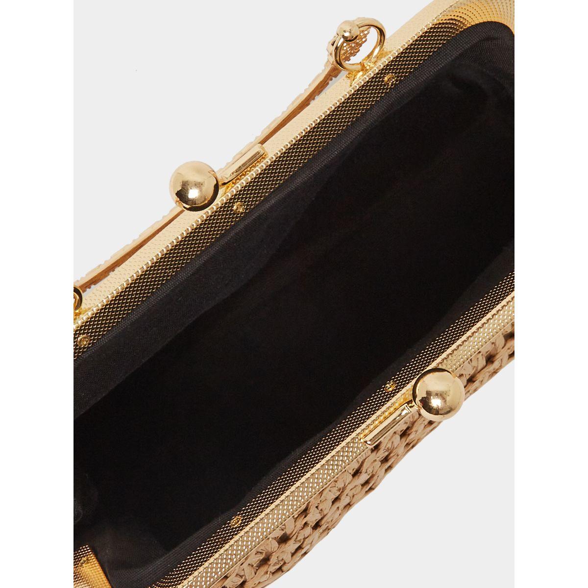 Styli Textured Kiss Lock Clutch with Metal Handle-women-bagsandwallets-handbags-image-4