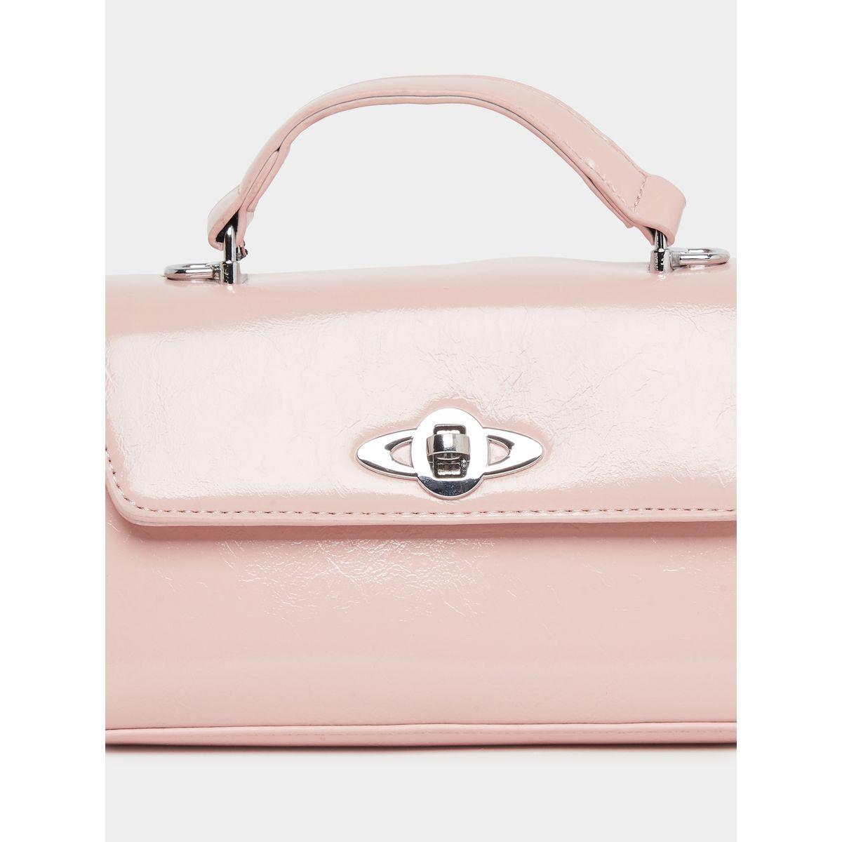 Styli Solid Handbag with Top Handle and Adjustable Strap-women-bagsandwallets-handbags-image-2
