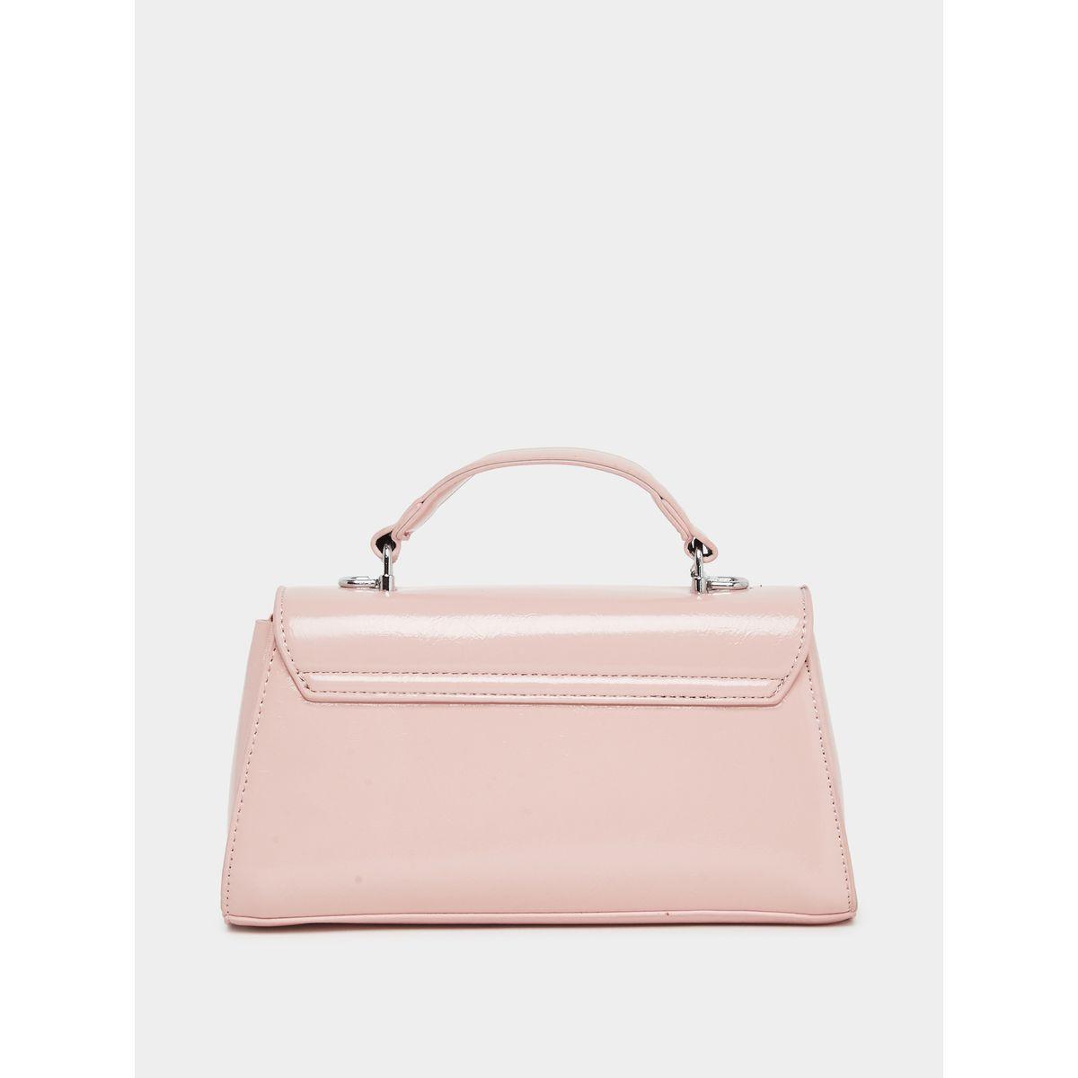Styli Solid Handbag with Top Handle and Adjustable Strap-women-bagsandwallets-handbags-image-3