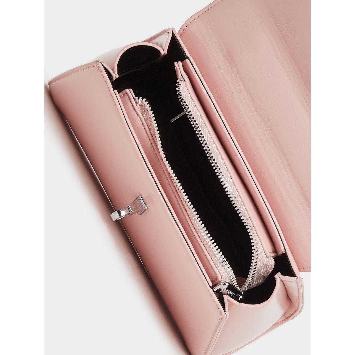 Styli Solid Handbag with Top Handle and Adjustable Strap-women-bagsandwallets-handbags-image-4