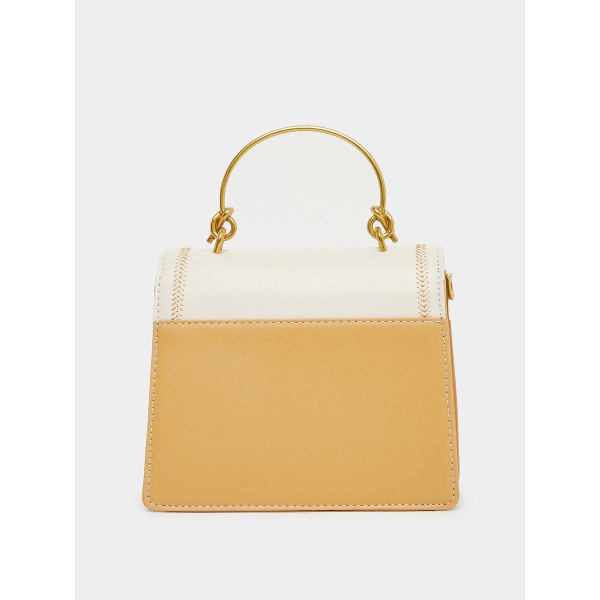 شنطة ساتشيل بنمط كتل الالوان ومقبض يد معدني-women-bagsandwallets-handbags-image-2