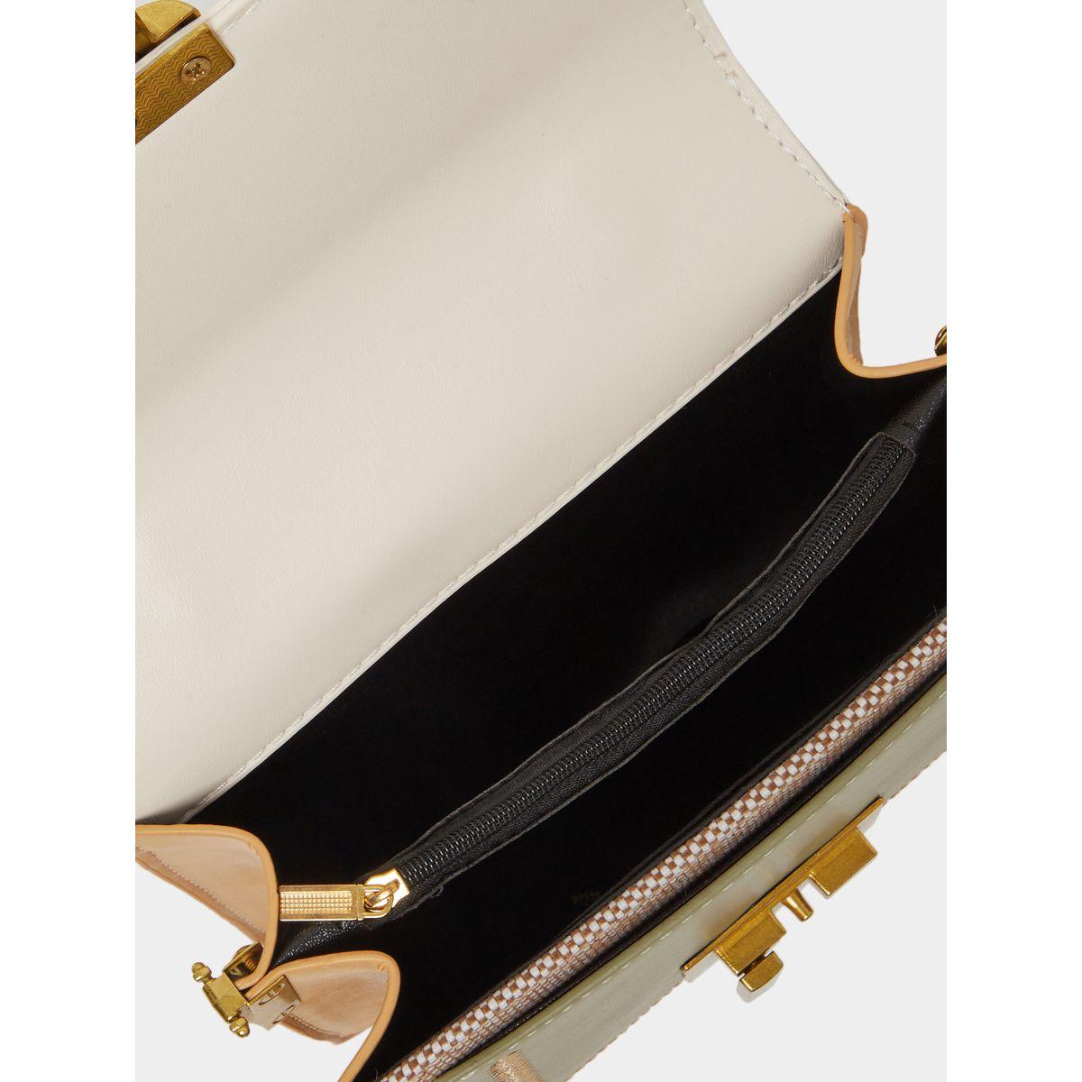 شنطة ساتشيل بنمط كتل الالوان ومقبض يد معدني-women-bagsandwallets-handbags-image-4