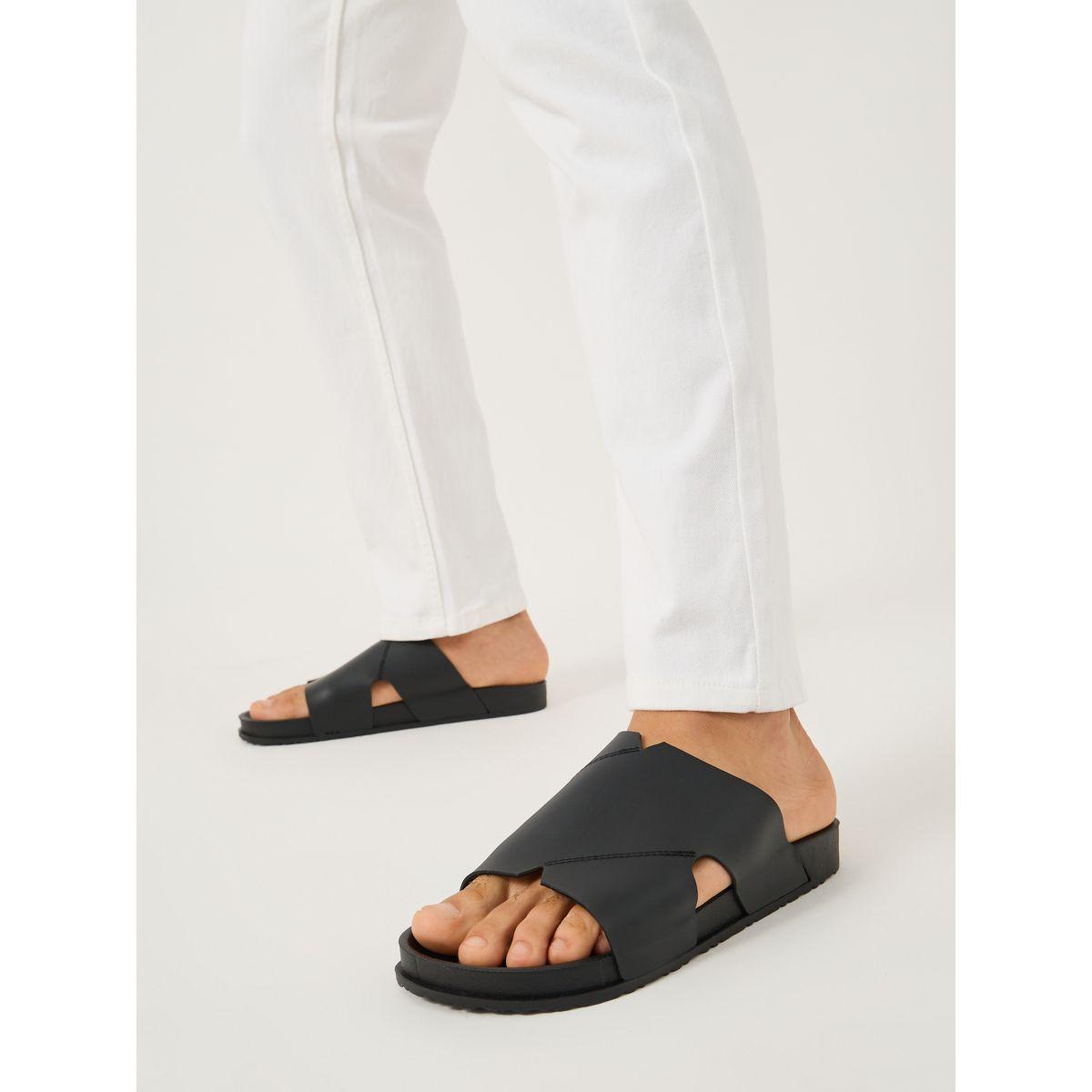 Styli Cut Out Thick Band Slip on Sandals-men-shoes-flipflopsandslides-image-1