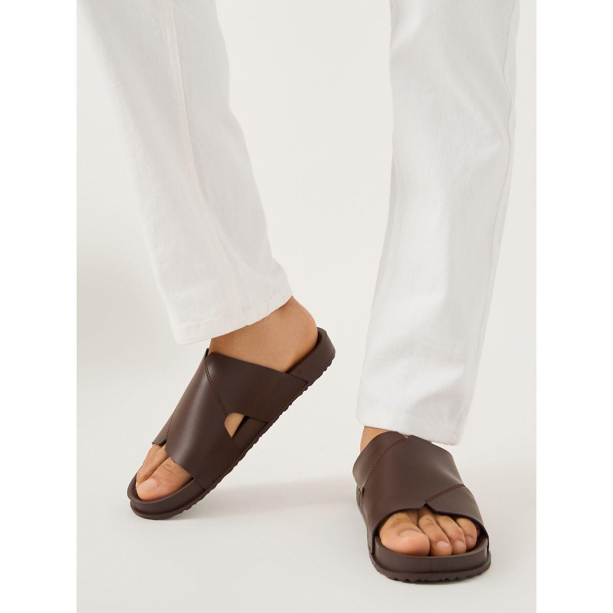 Styli Cut Out Thick Band Slip on Sandals-men-shoes-sandals-image-1