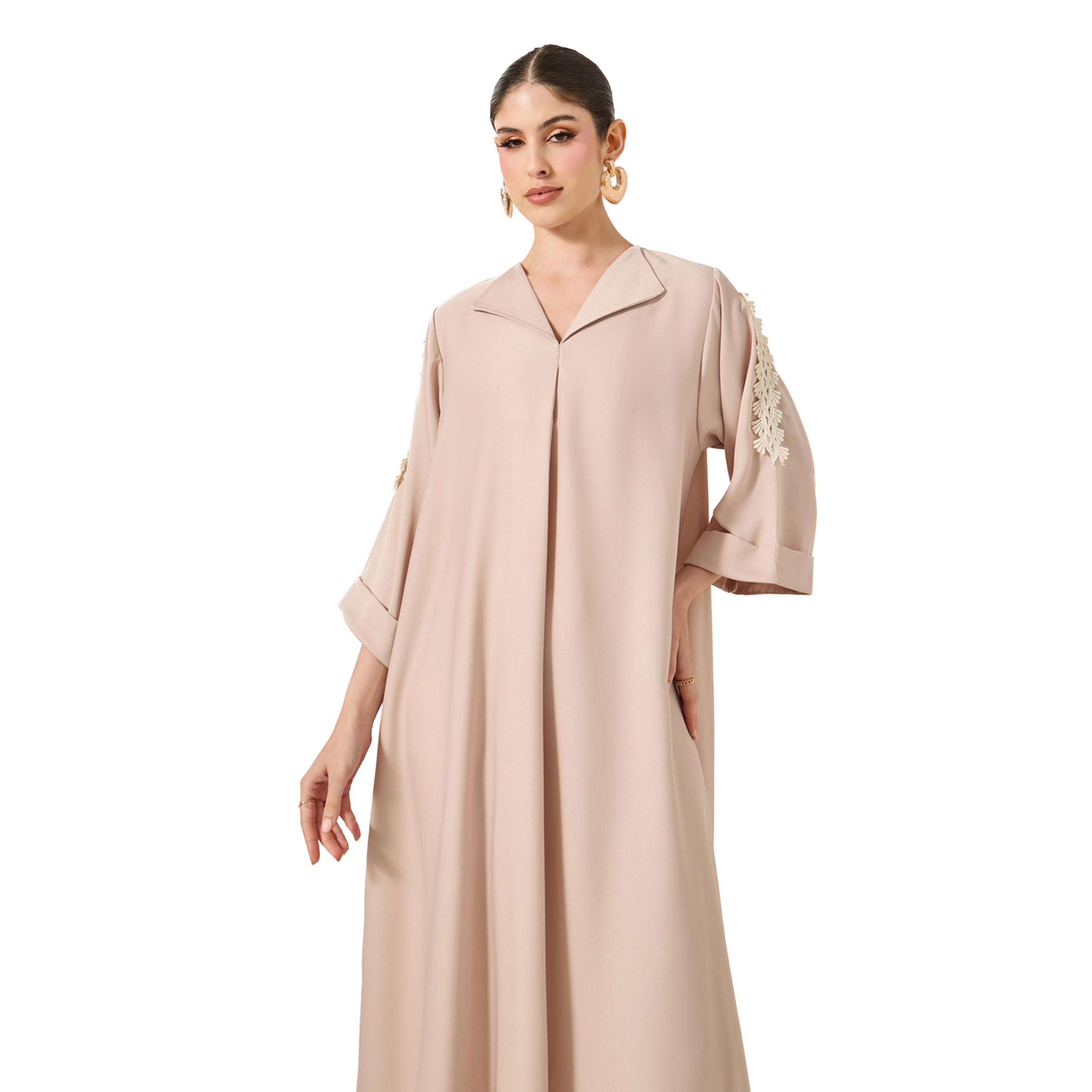 أميرة x ستايلي جلابية بتفاصيل مُطرّزة ودانتيل-women-arabicclothing-jalabiyas-image-3