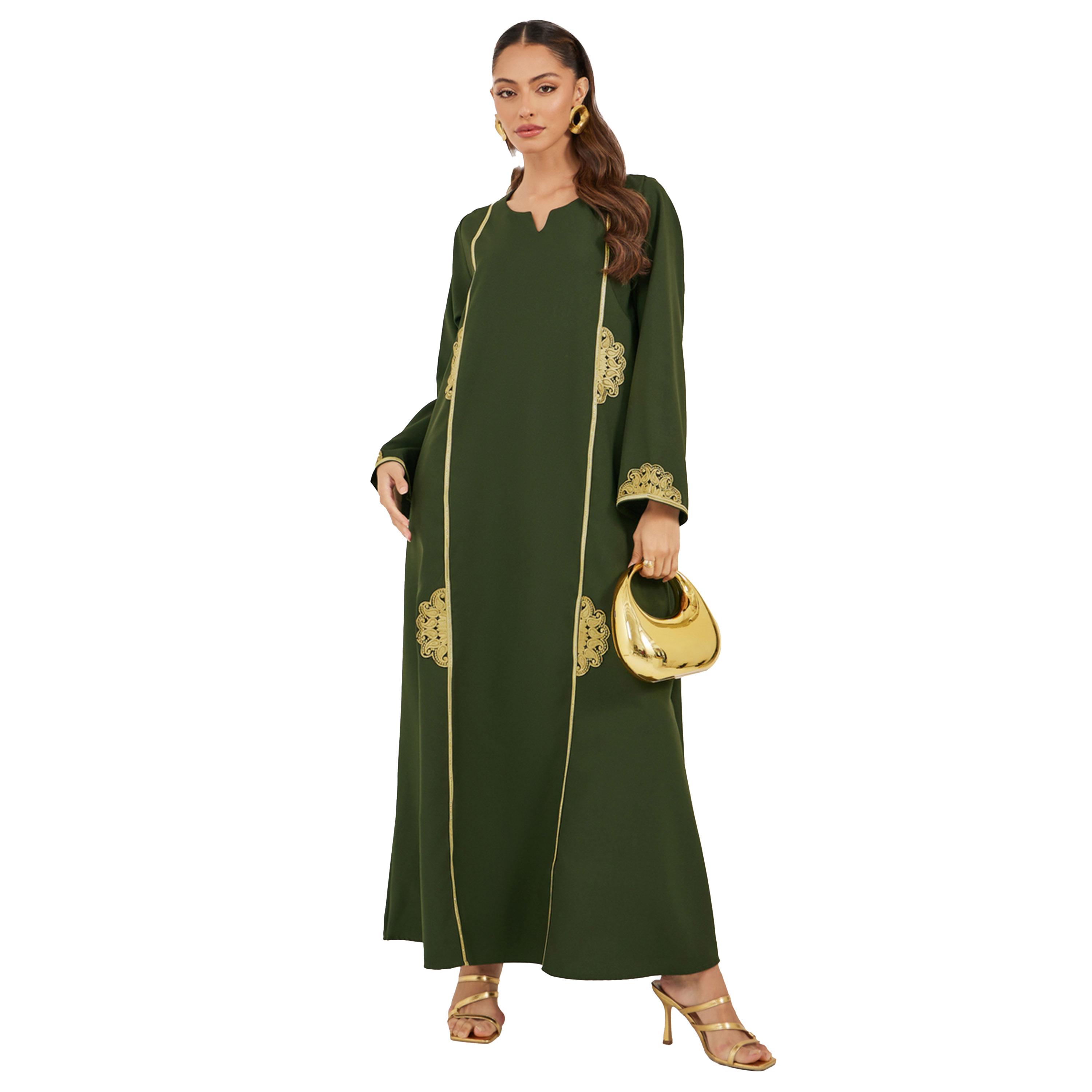 أميرة x ستايلي جلابية بحافة واسعة بتفاصيل دانتيل-women-arabicclothing-jalabiyas-image-1