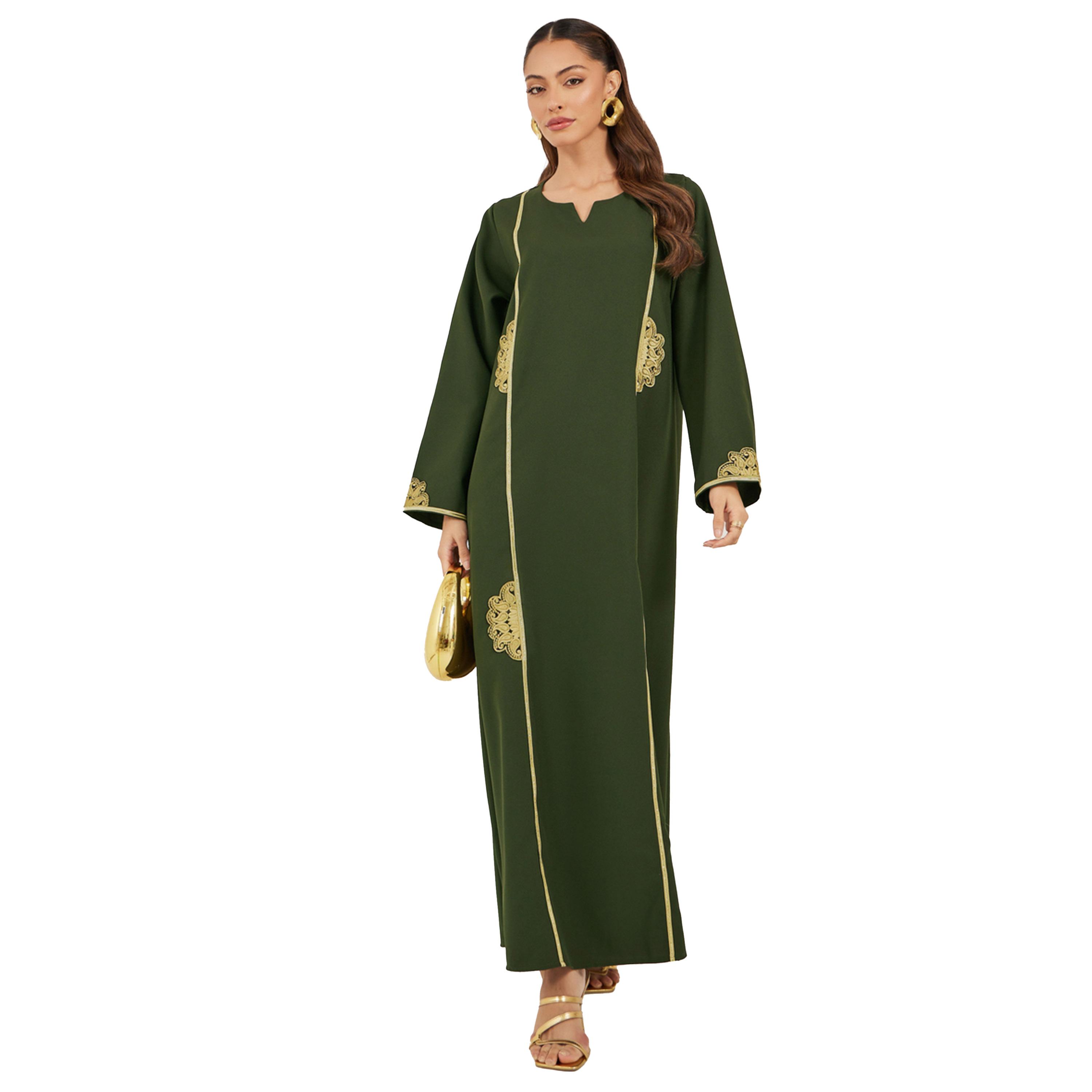أميرة x ستايلي جلابية بحافة واسعة بتفاصيل دانتيل-women-arabicclothing-jalabiyas-image-2