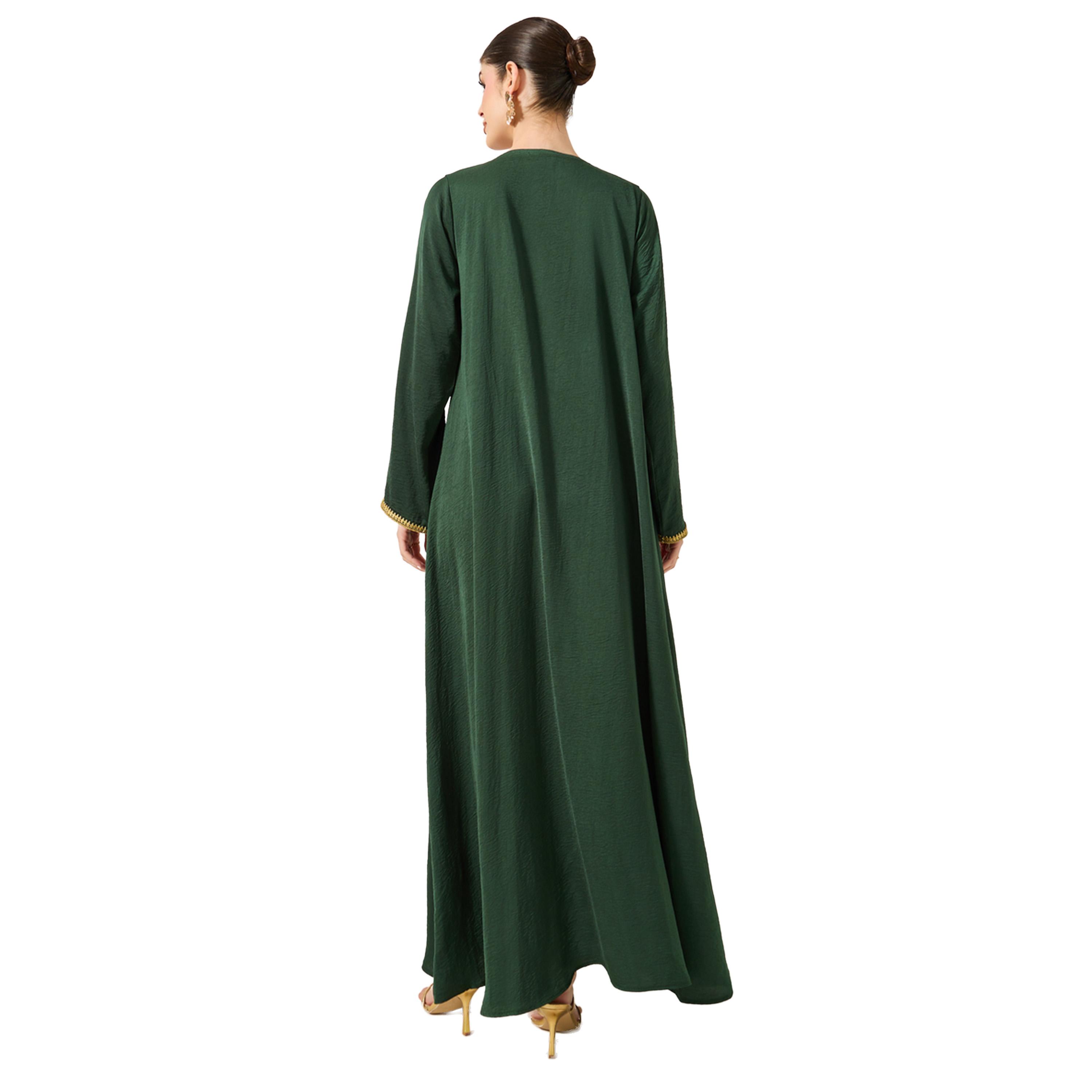 ستايلي - جلابية برباط خصر وياقة V-women-arabicclothing-jalabiyas-image-5