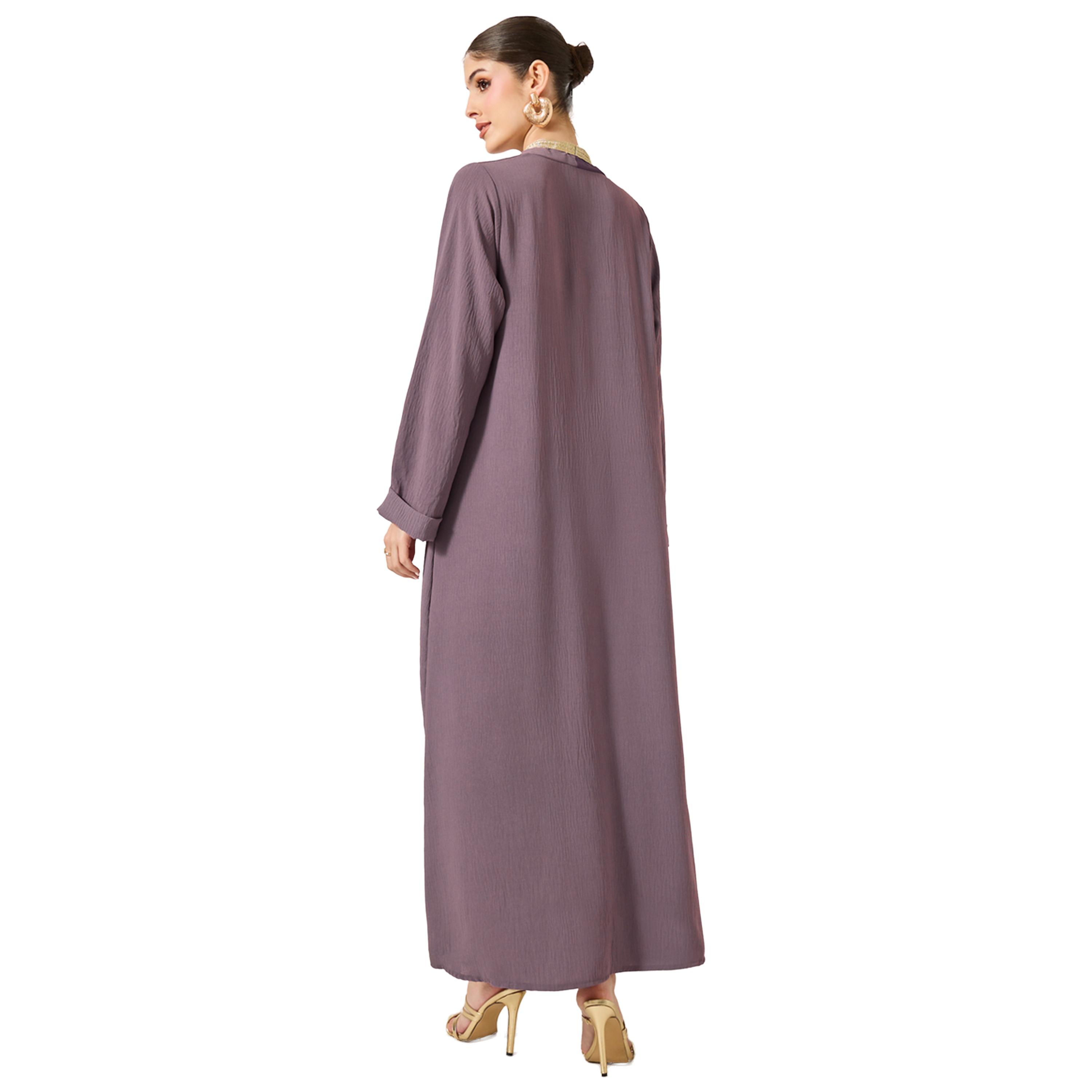 أميرة x ستايلي جلابية بنمط كتل الالوان وتفاصيل دانتيل-women-arabicclothing-jalabiyas-image-5