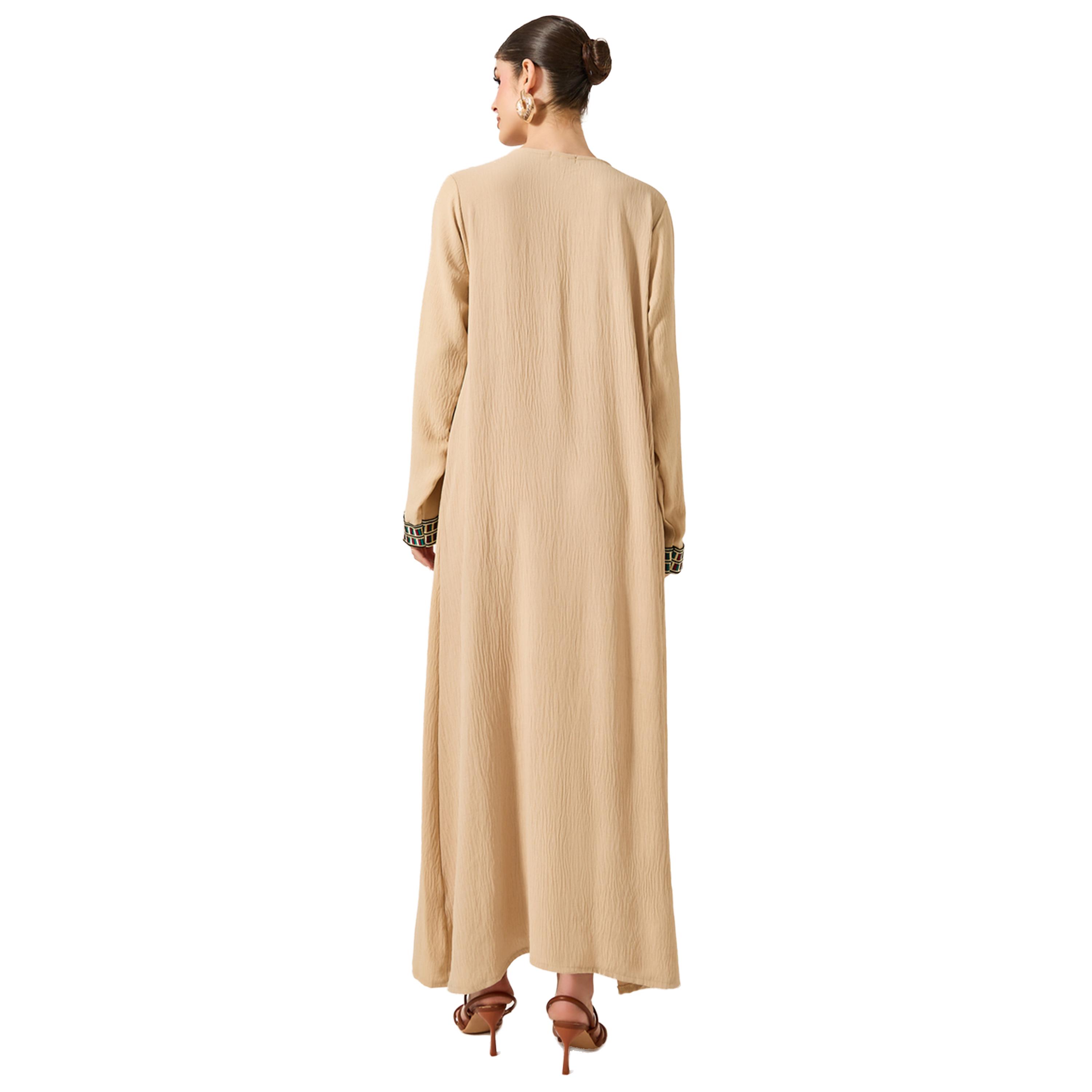 Styli Embroidered Patch Work Pleated A-Line Jalabyia-women-arabicclothing-jalabiyas-image-5