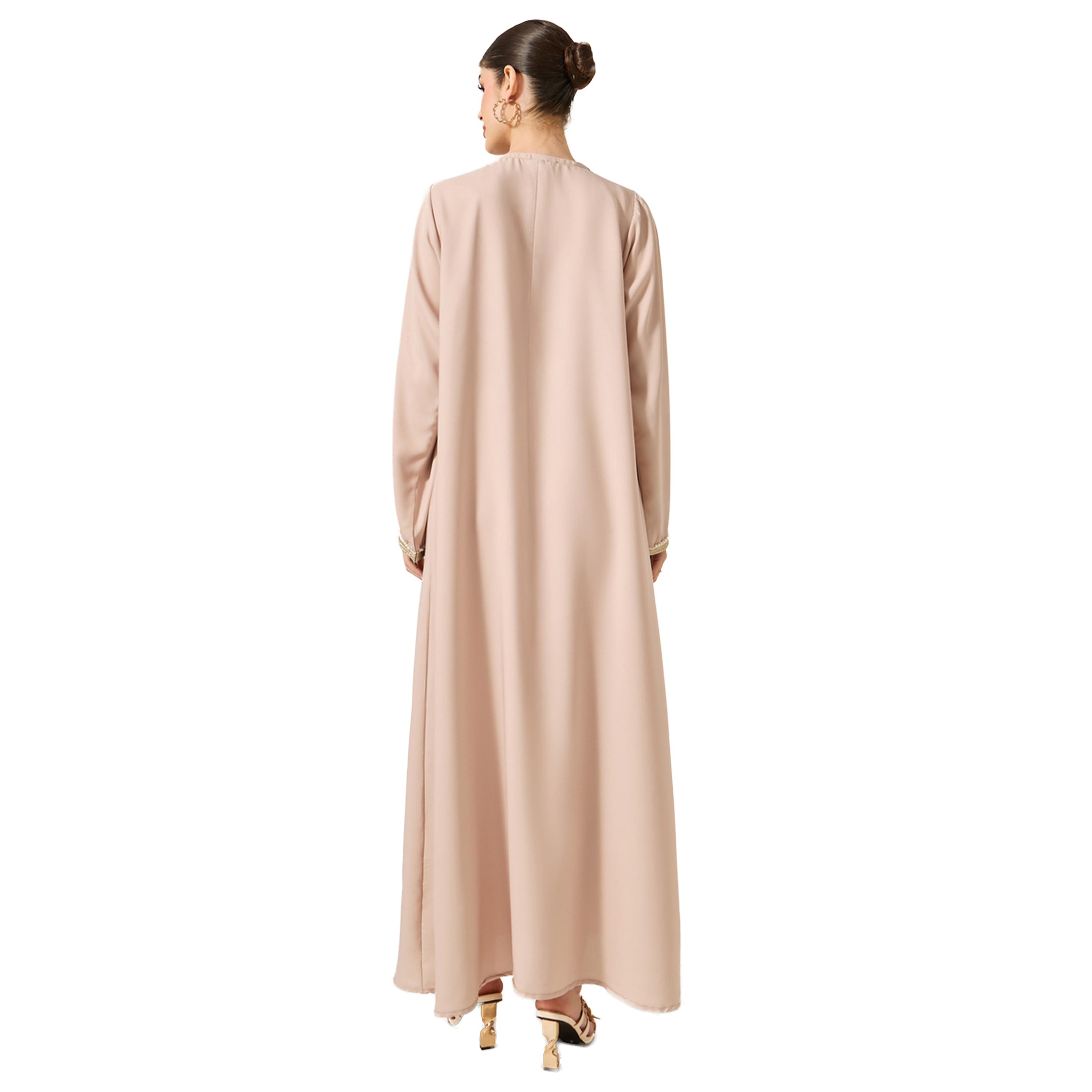 أميرة x ستايلي جلابية ساتان بتفاصيل دانتيل ورباط خصر-women-arabicclothing-jalabiyas-image-5