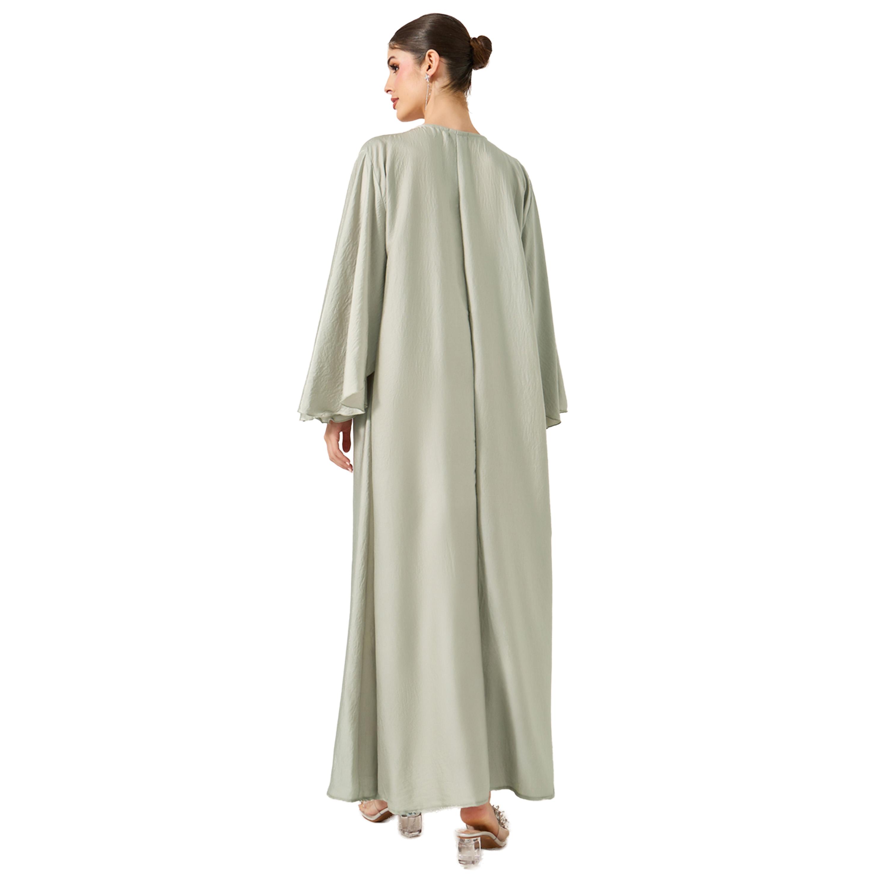 أميرة x ستايلي جلابية ساتان منمقة بأكمام آنجل-women-arabicclothing-jalabiyas-image-5