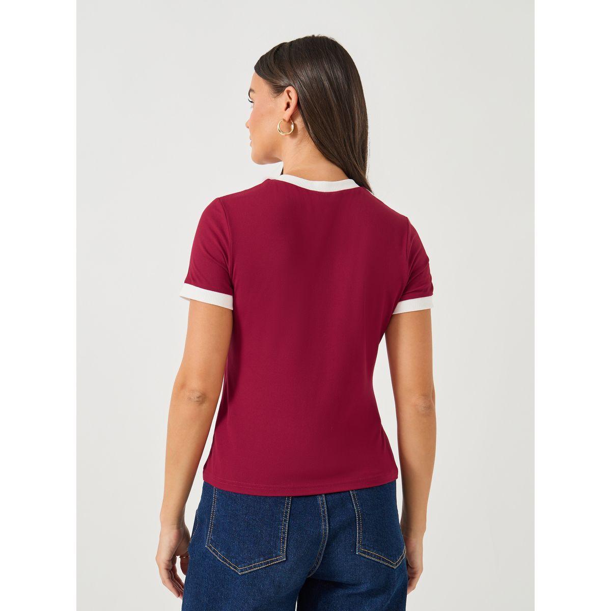 Styli Varsity Print Short Sleeve Cropped Fitted T-Shirt-women-clothing-tshirts-image-4