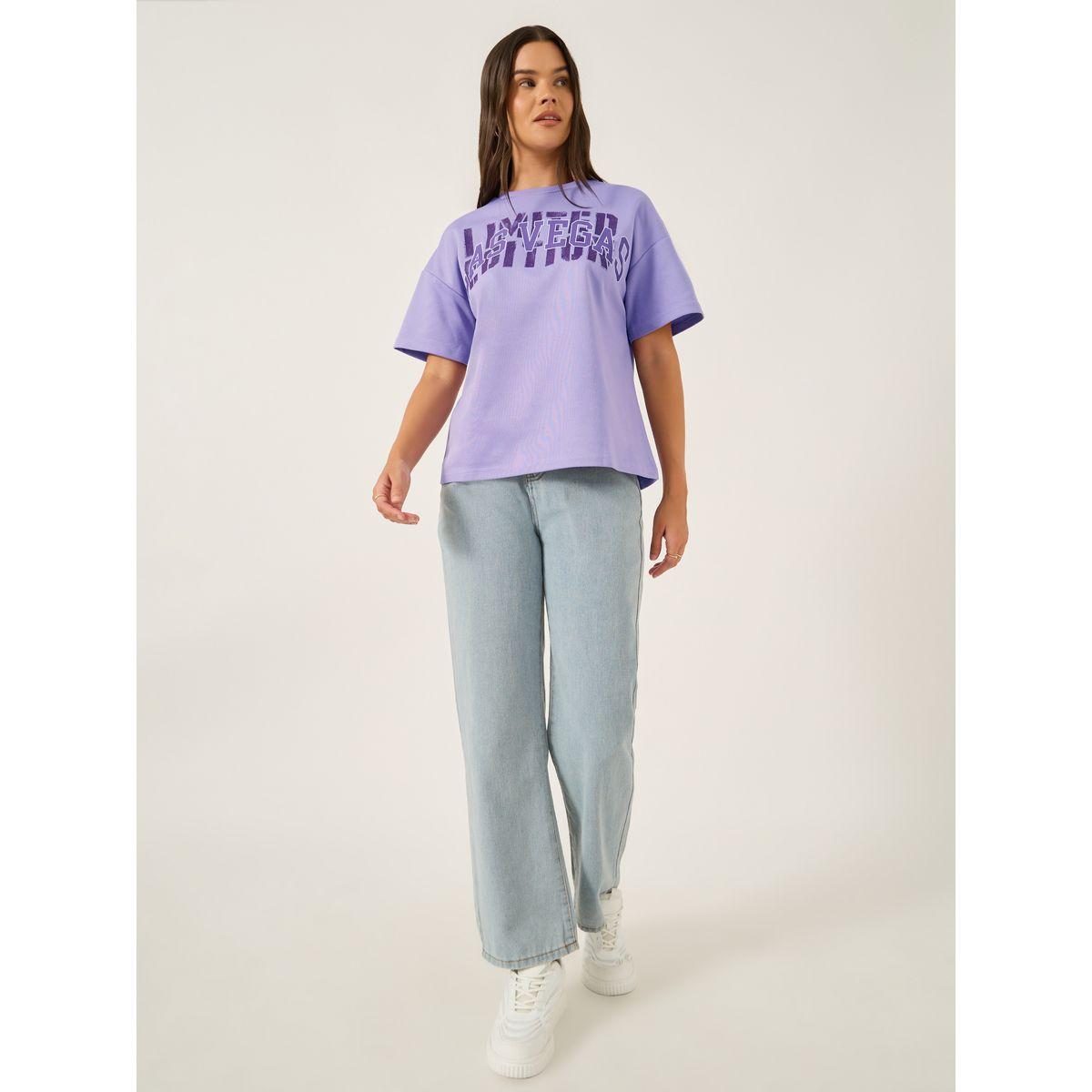 Styli Slogan Print Short Sleeve Oversized T-Shirt-women-clothing-tshirts-image-2