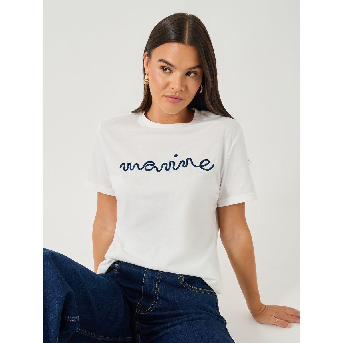 Styli 3D Embroidered Short Sleeve Regular Fit T-Shirt-women-clothing-tshirts-image-1