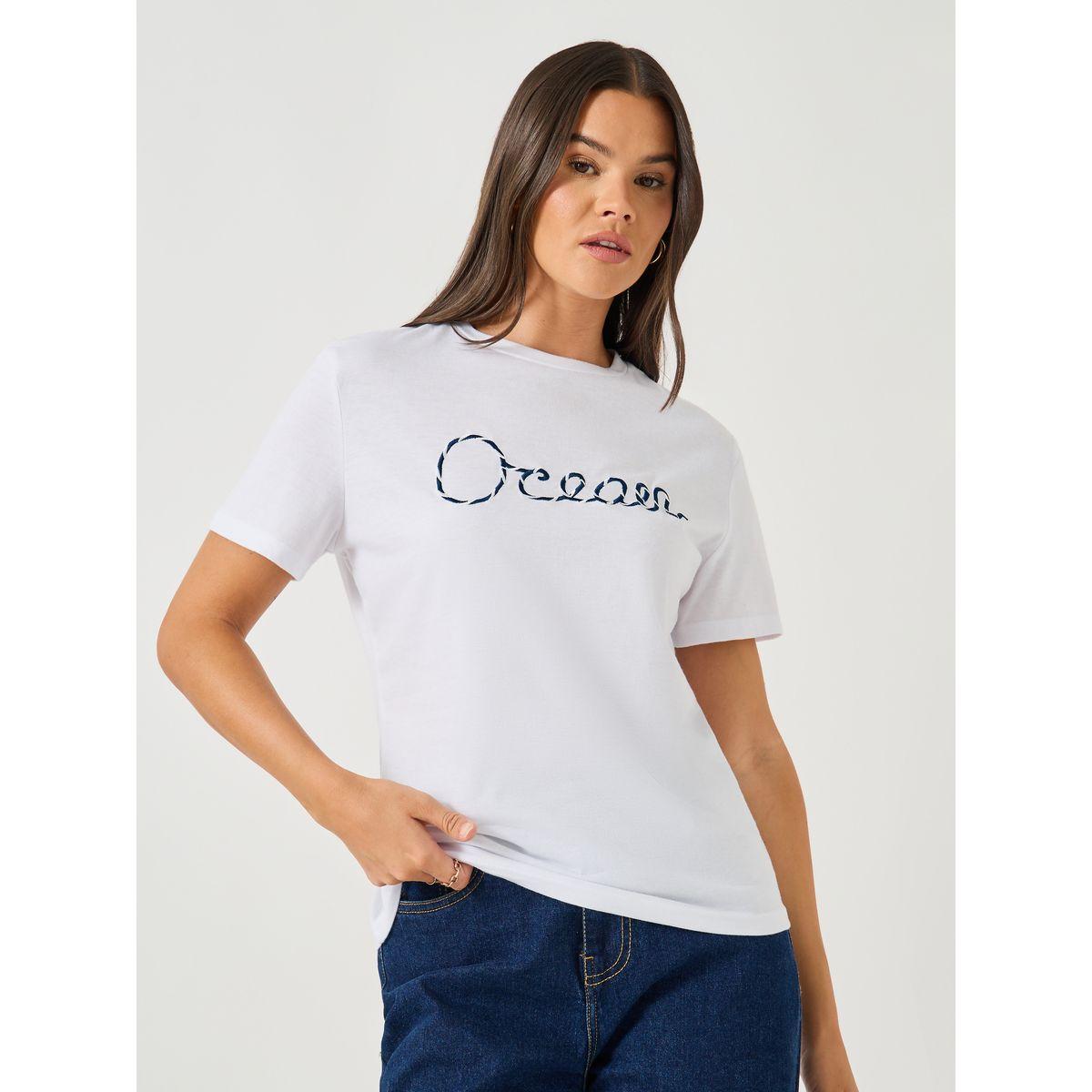 تيشيرت بقصة عادية وأكمام قصيرة-women-clothing-tshirts-image-1