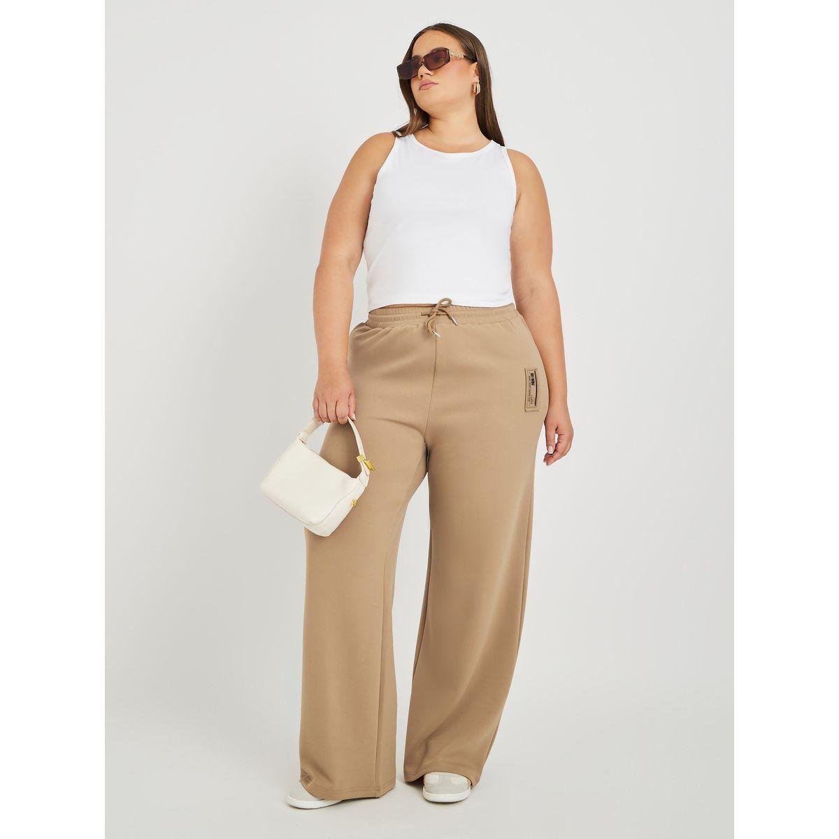 Styli Plus Size Wide Leg Joggers with Drawstring-women-clothing-bottoms-joggers-image-1