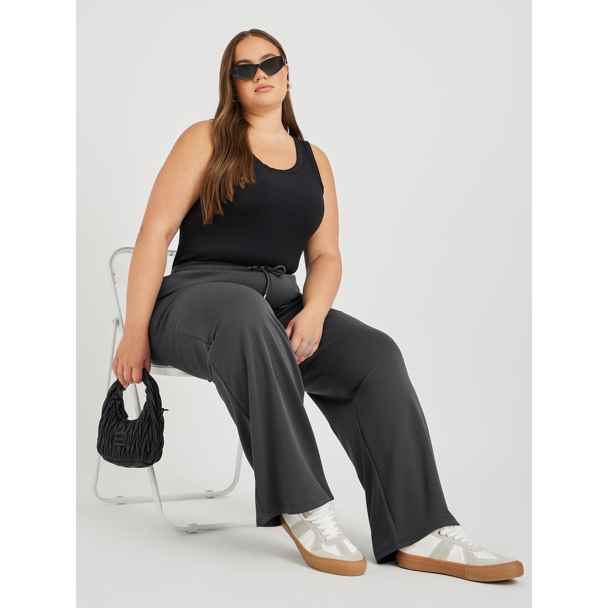 Styli Plus Size Wide Leg Joggers with Drawstring-women-clothing-bottoms-joggers-image-1