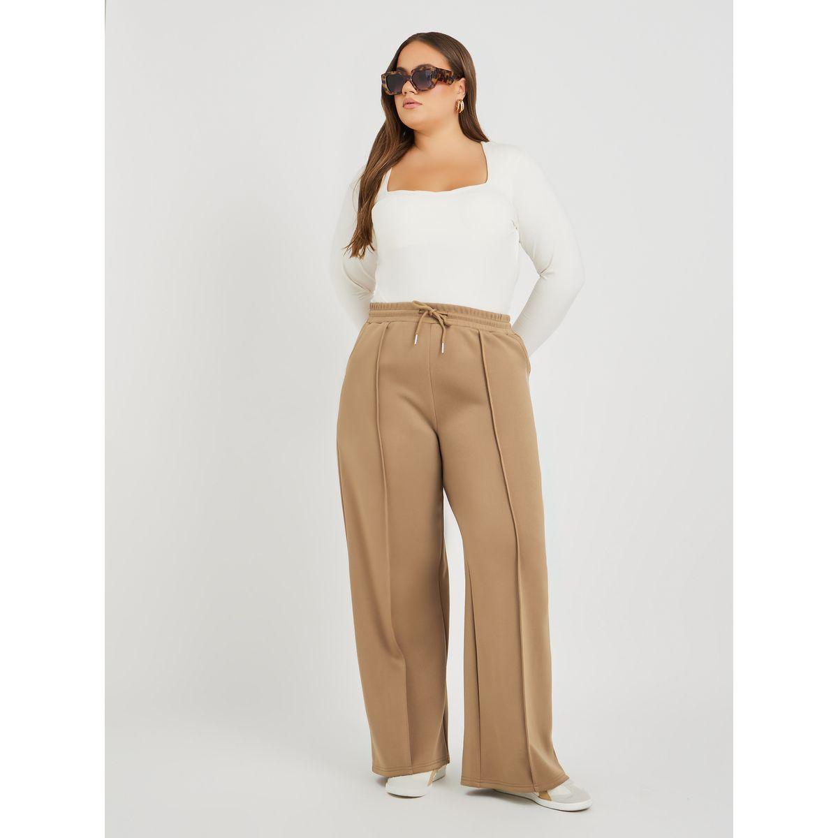 Styli Plus Size Wide Leg Joggers with Drawstring-women-clothing-bottoms-joggers-image-1