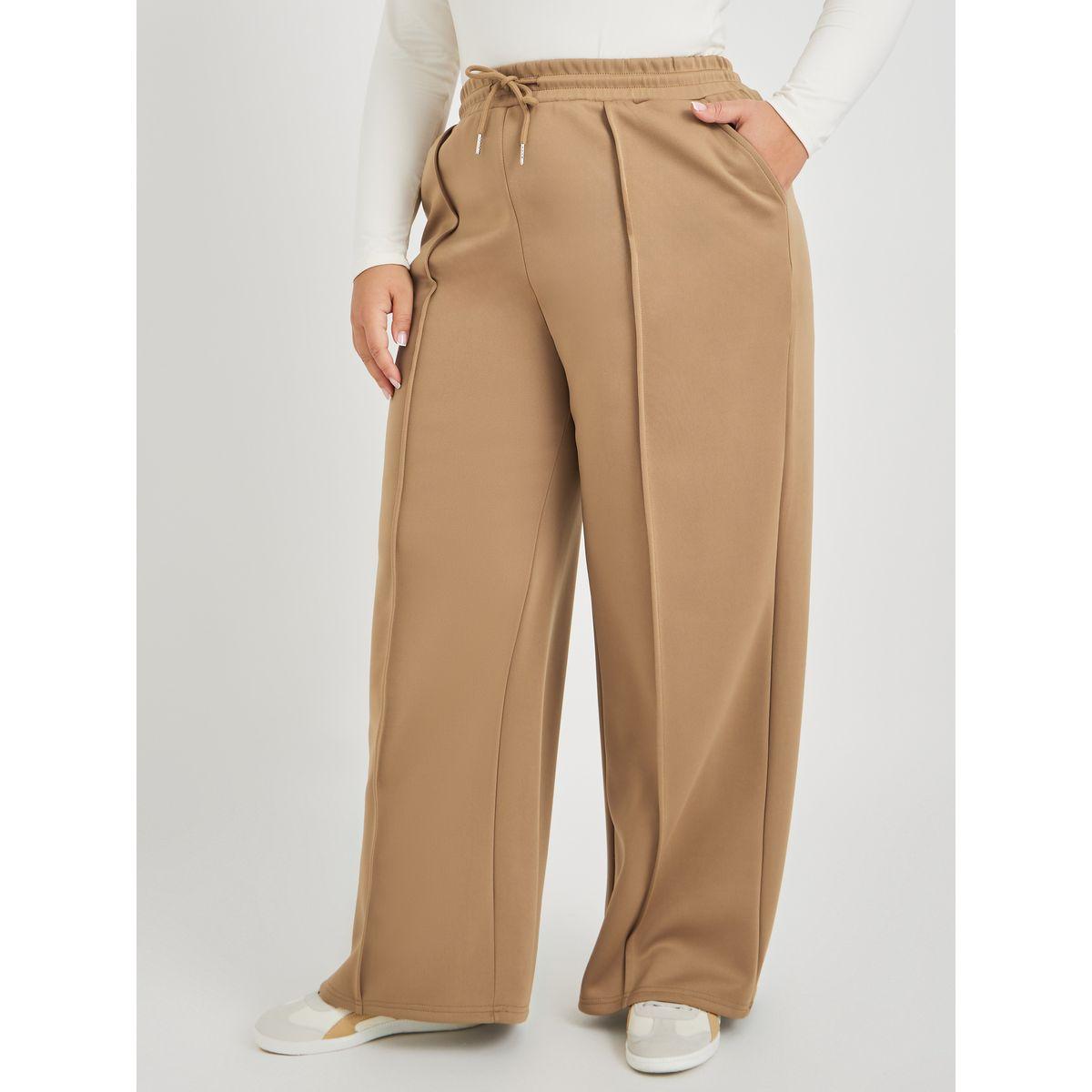 جوغر بمقاس كبير وأرجل واسعة مع أربطة-women-clothing-bottoms-joggers-image-2