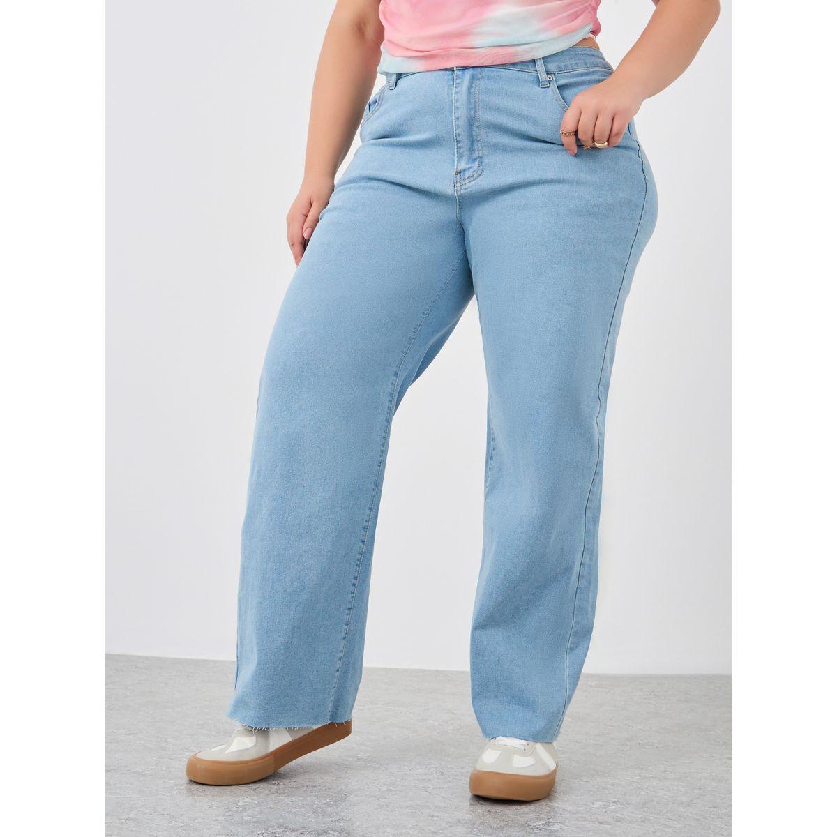 Styli Plus Size High Rise Straight Fit Jeans-women-clothing-bottoms-jeans-image-2