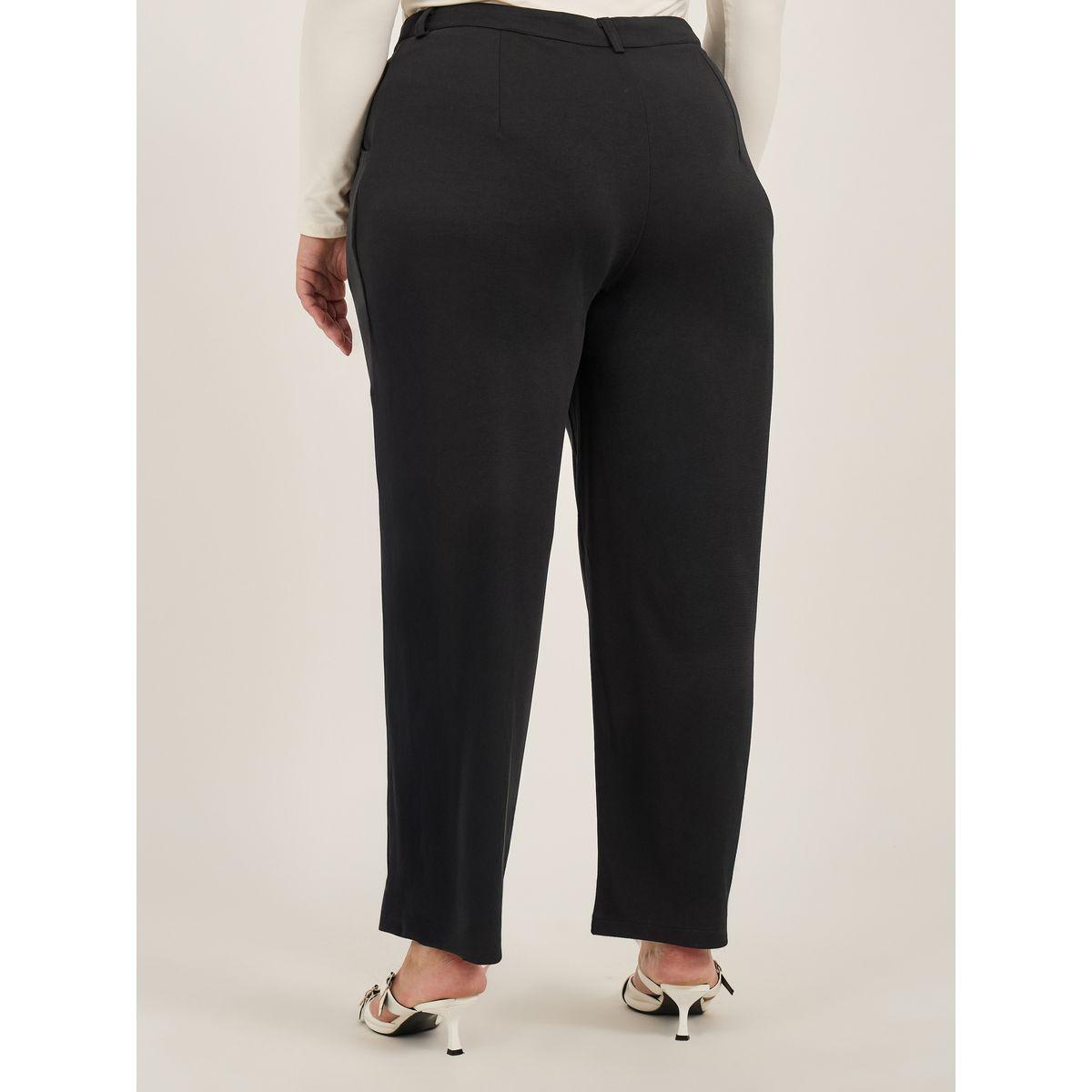 Styli Plus Size Mid Rise Tapered Fit Trousers-women-clothing-bottoms-trousers-image-4