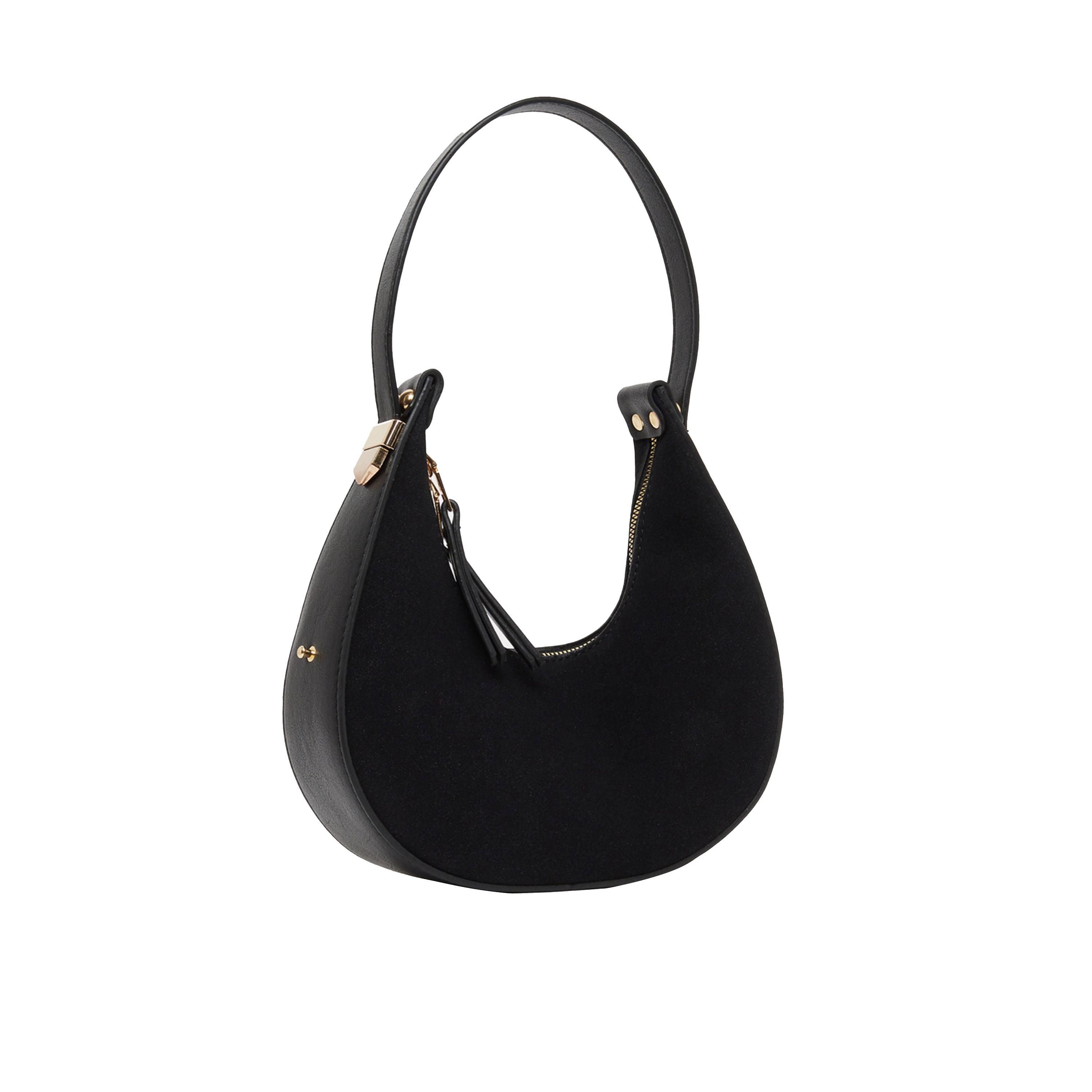 Styli Solid Shoulder Bag with Zip Closure-women-bagsandwallets-handbags-image-1