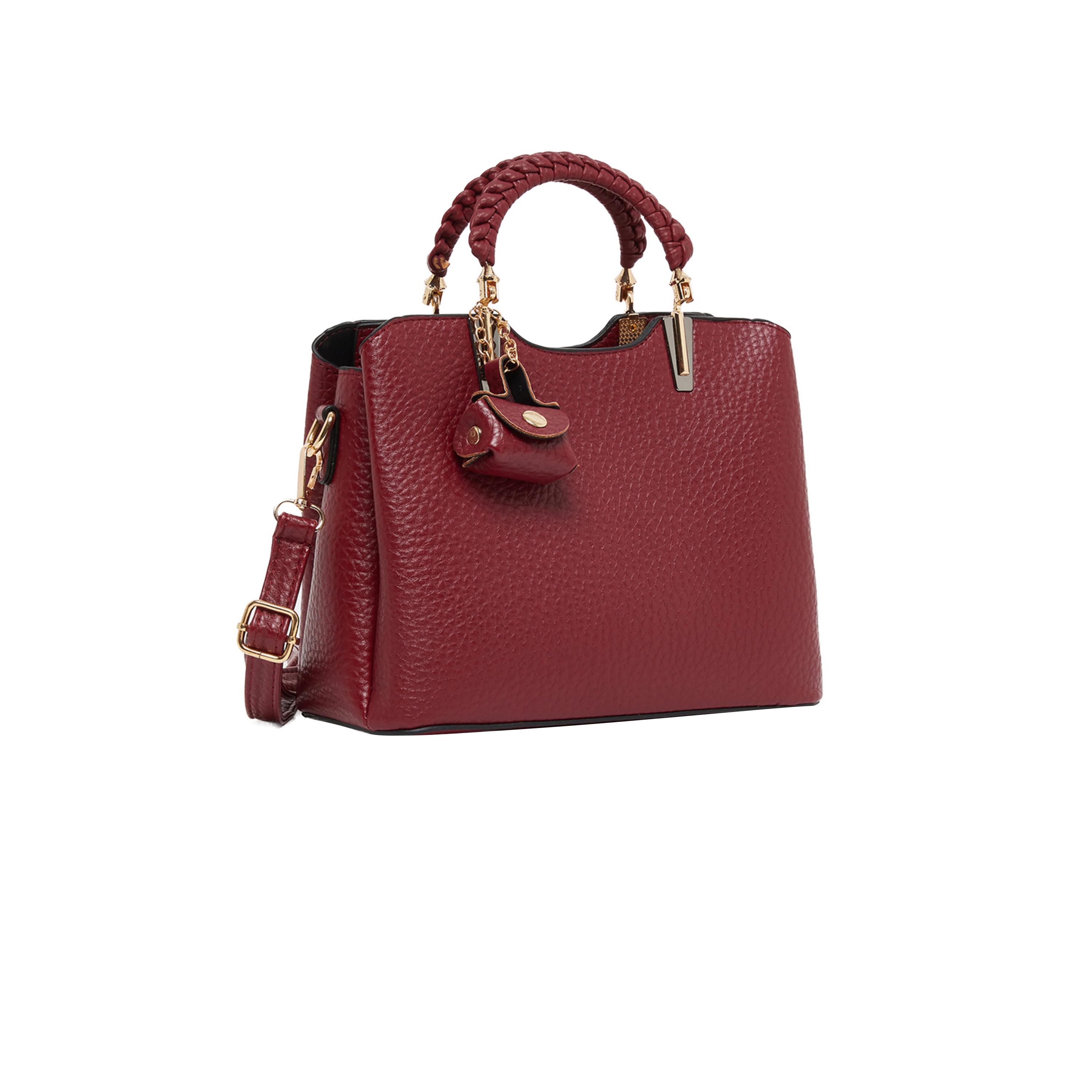 Styli Textured Pouch Drop Handbag with Top Handle-women-bagsandwallets-handbags-image-1