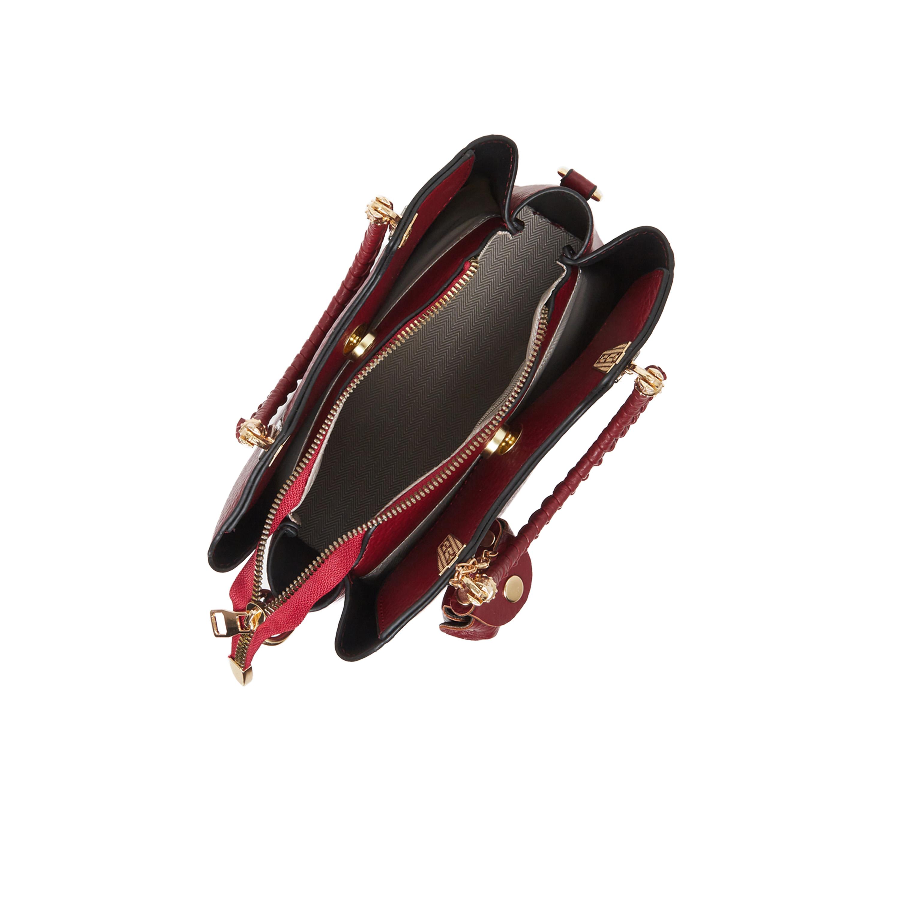 Styli Textured Pouch Drop Handbag with Top Handle-women-bagsandwallets-handbags-image-4