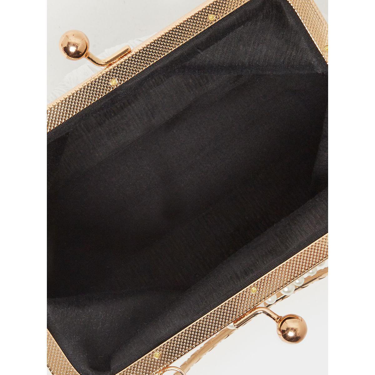 Styli White Pearl Embellished Clutch-women-bagsandwallets-handbags-image-4