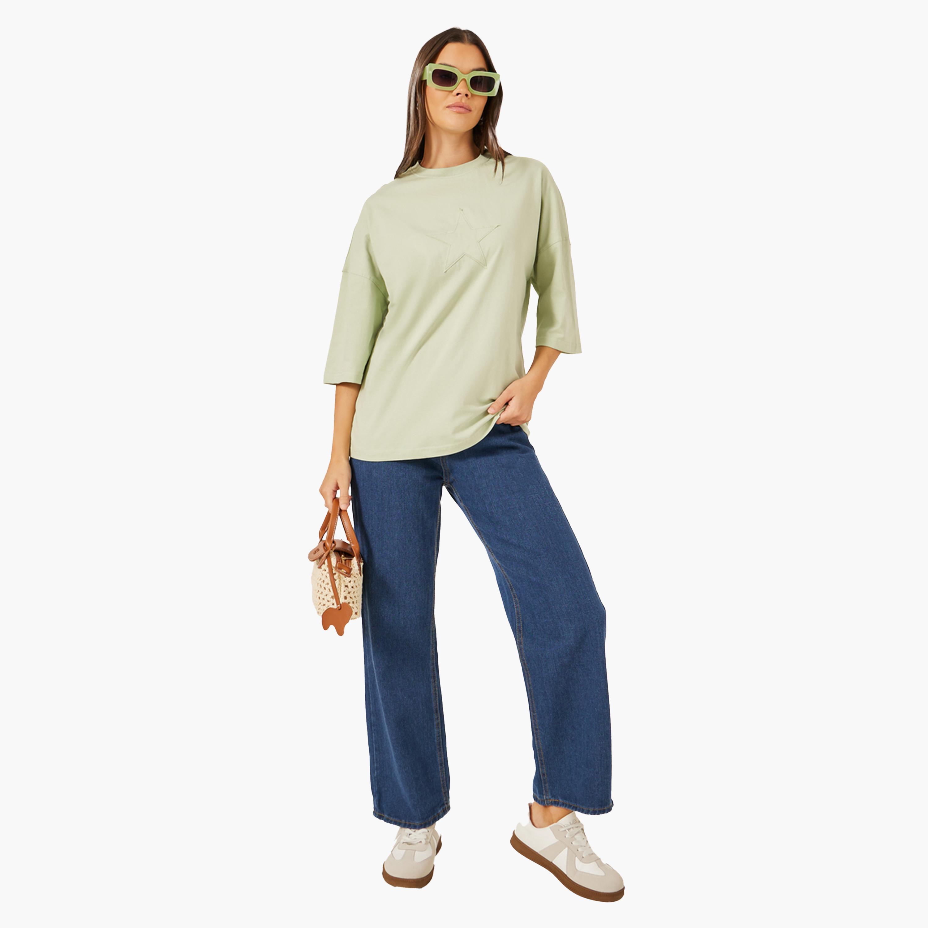 Styli Mid Rise Five-Pocket Straight Fit Jeans-women-clothing-bottoms-jeans-image-2