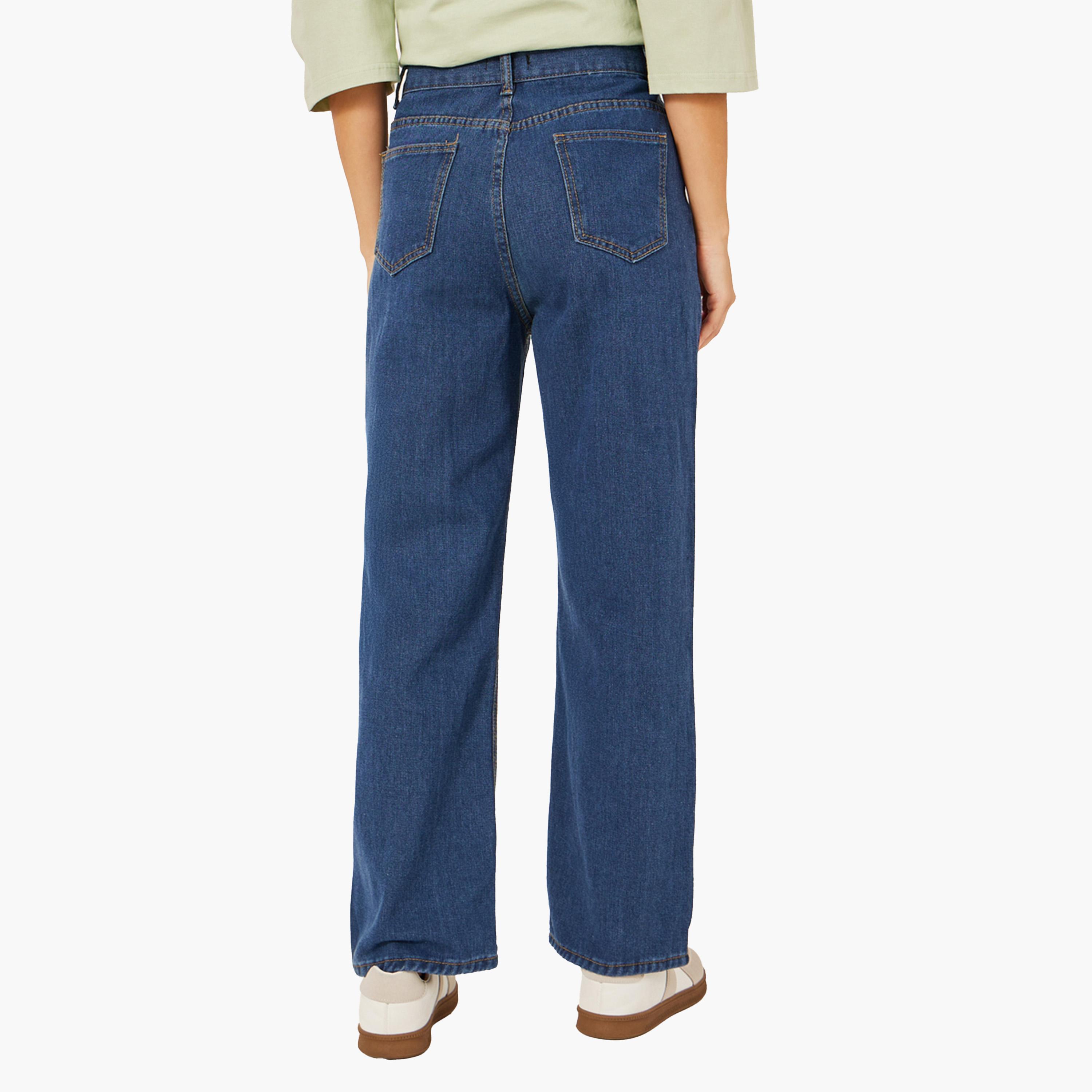 Styli Mid Rise Five-Pocket Straight Fit Jeans-women-clothing-bottoms-jeans-image-4