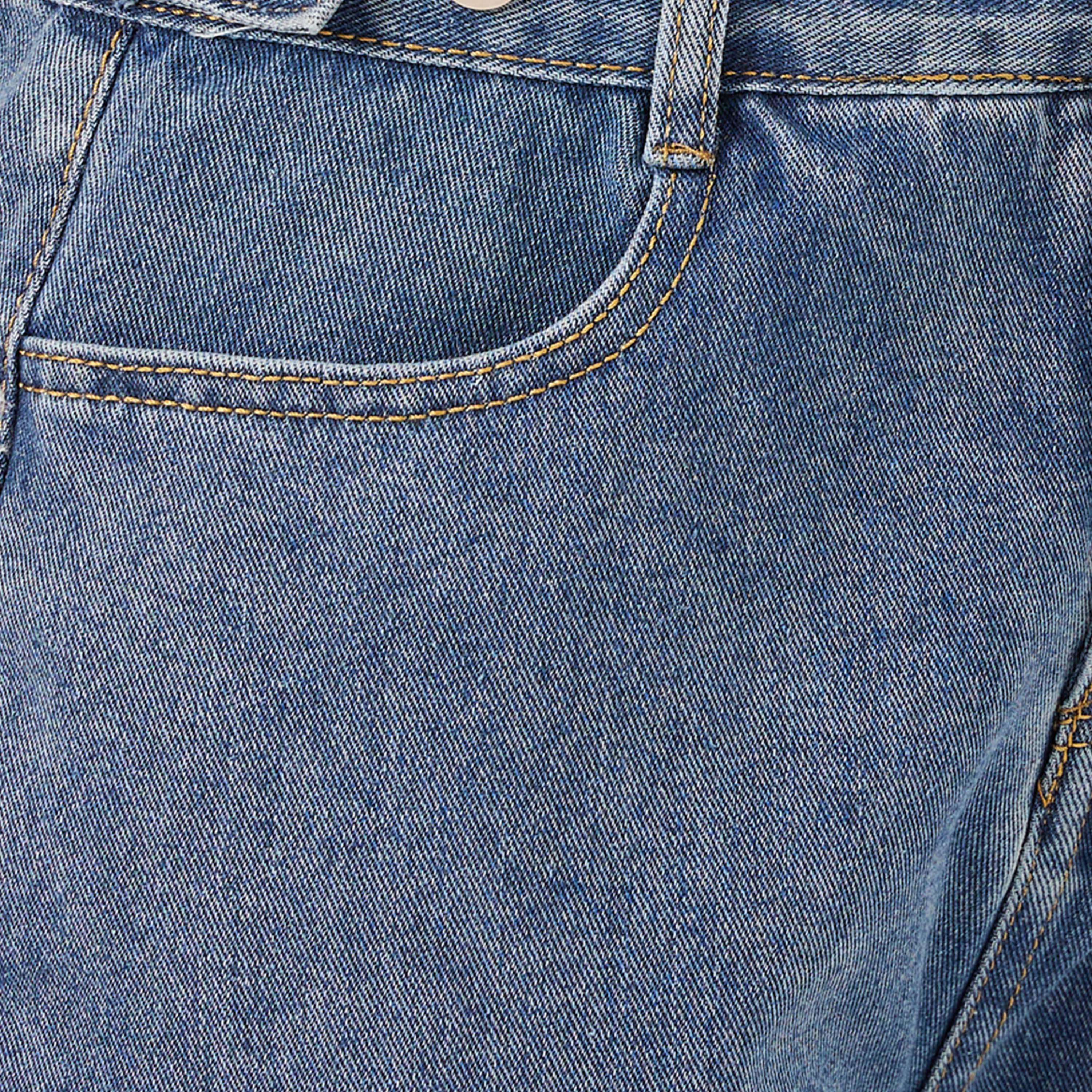 ستايلي - بنطال جينز باهت واسع الساق بخصر متوسط الارتفاع-women-clothing-bottoms-jeans-image-3