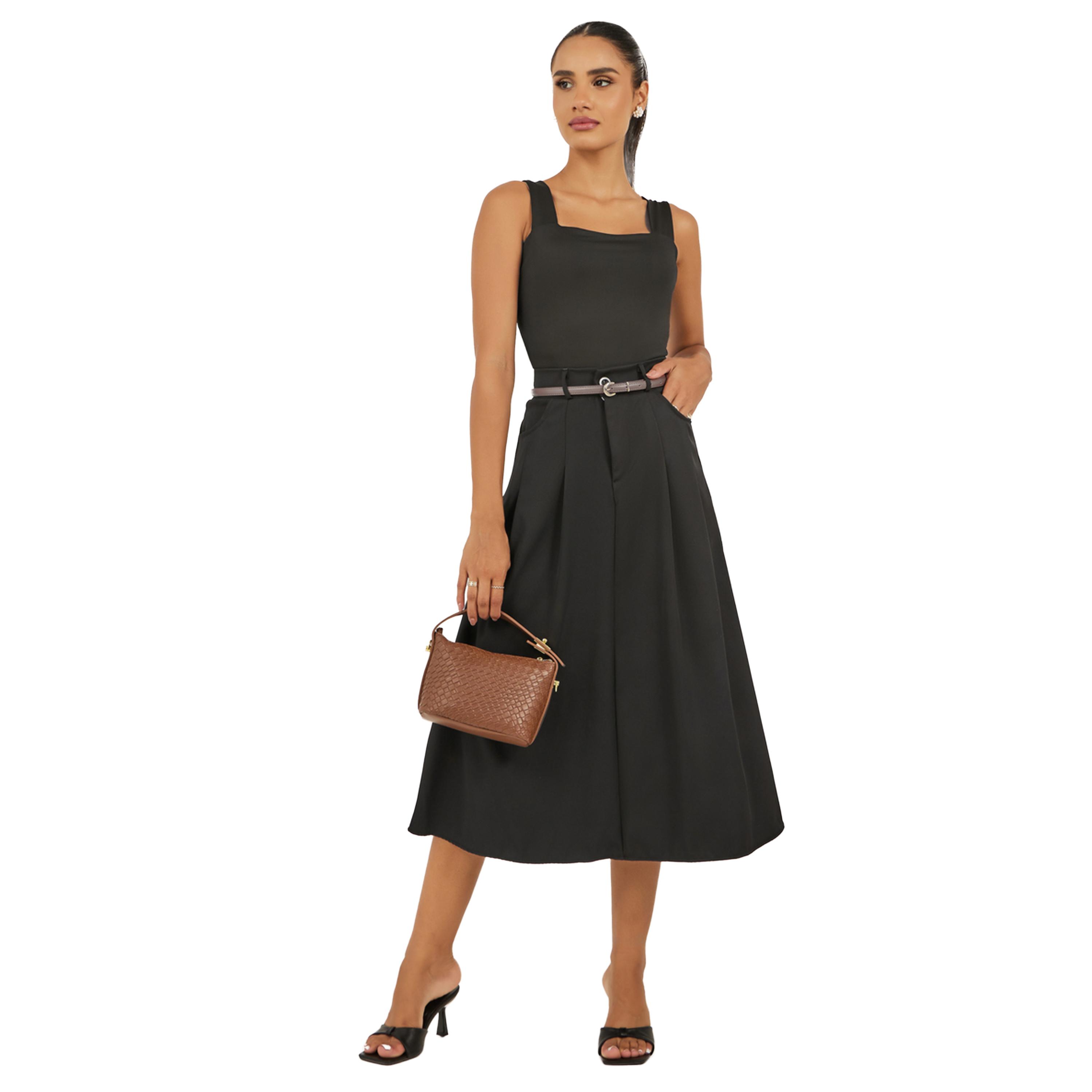 Styli Pleated Mid Rise A-Line Skirt-women-clothing-bottoms-skirts-image-1
