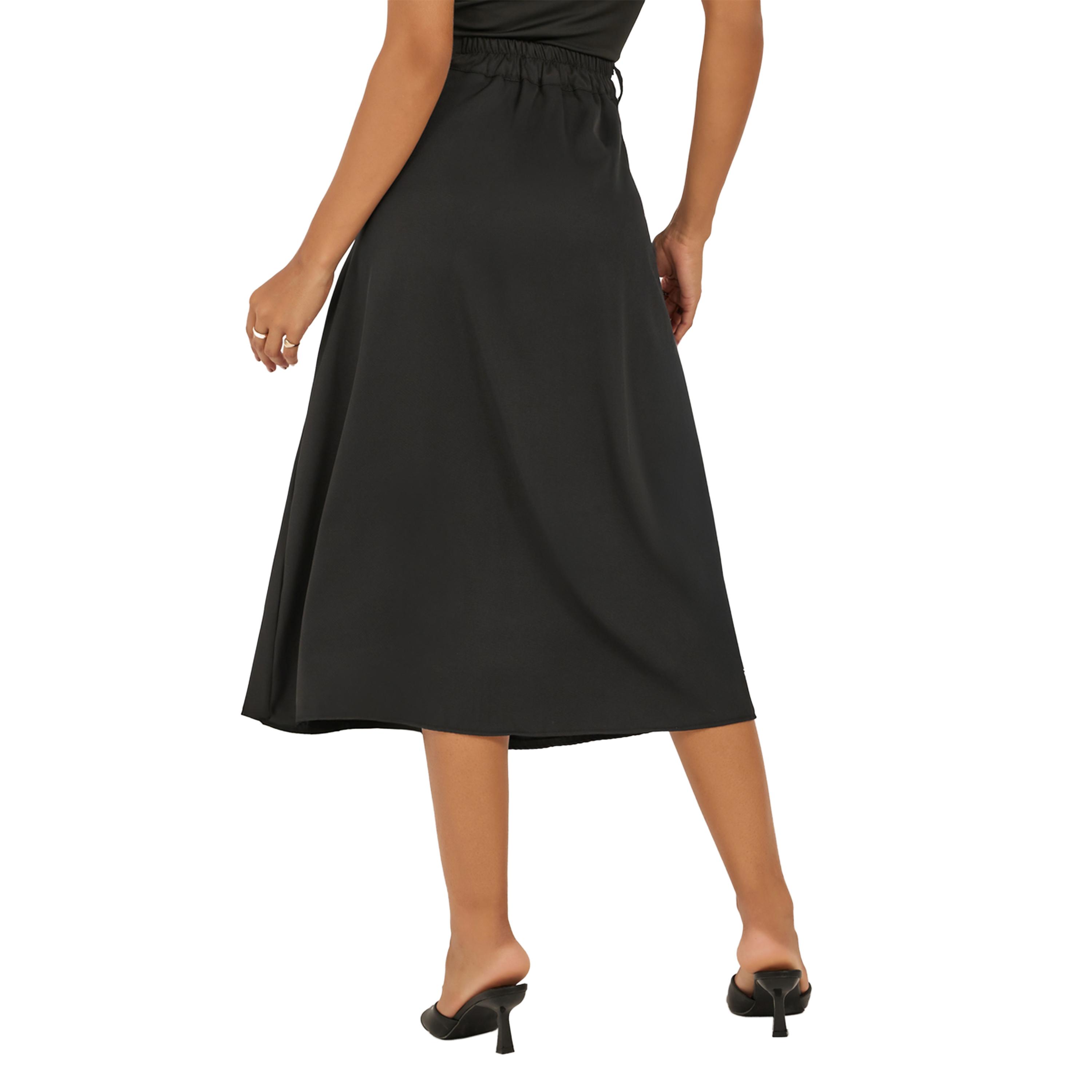 Styli Pleated Mid Rise A-Line Skirt-women-clothing-bottoms-skirts-image-4