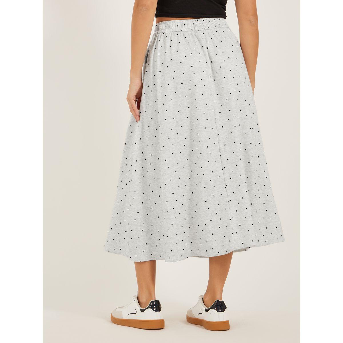 Styli Midi Flared Polka Dot Skirt-women-clothing-bottoms-skirts-image-4