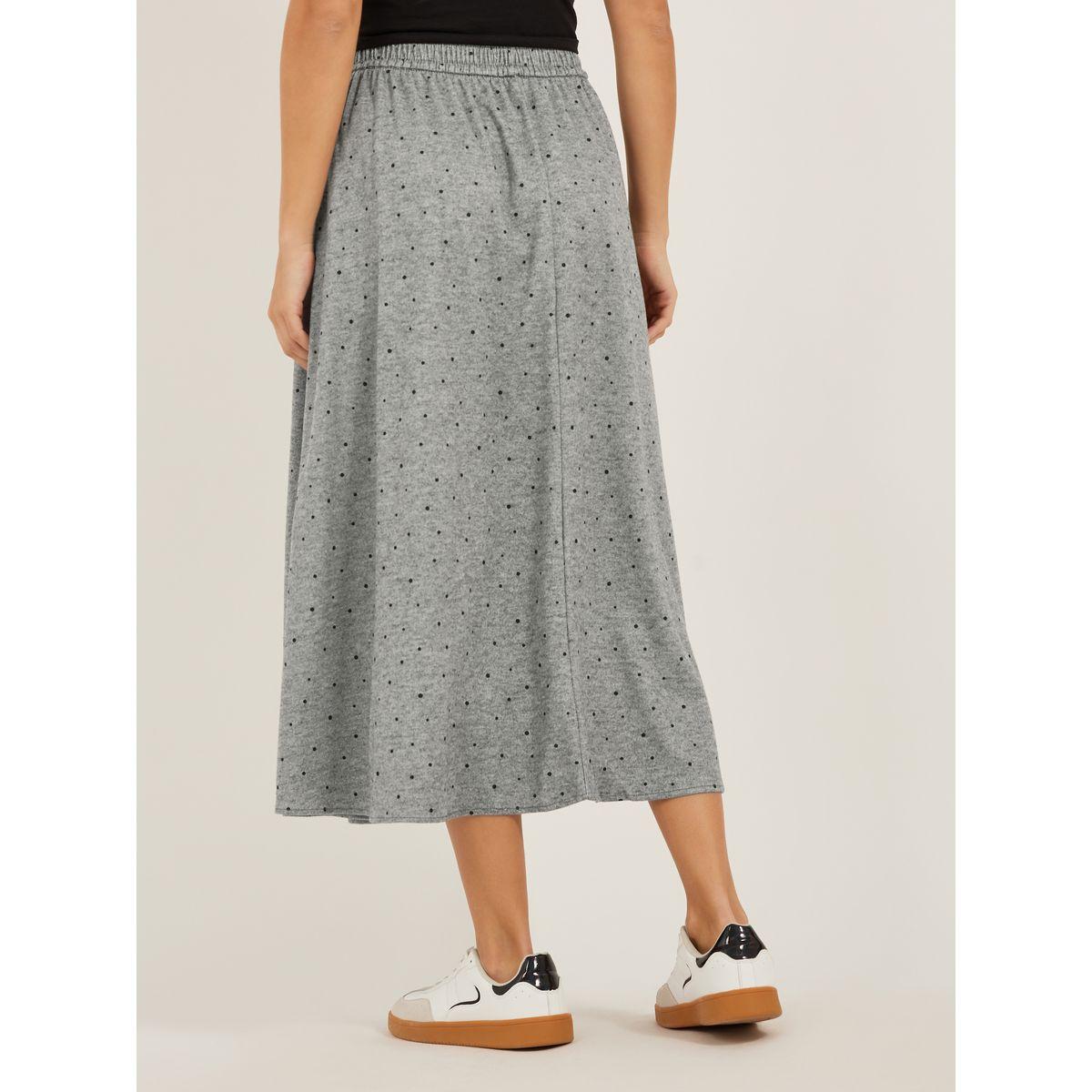 تنورة ميدي بكسرات وحافة واسعة-women-clothing-bottoms-skirts-image-4